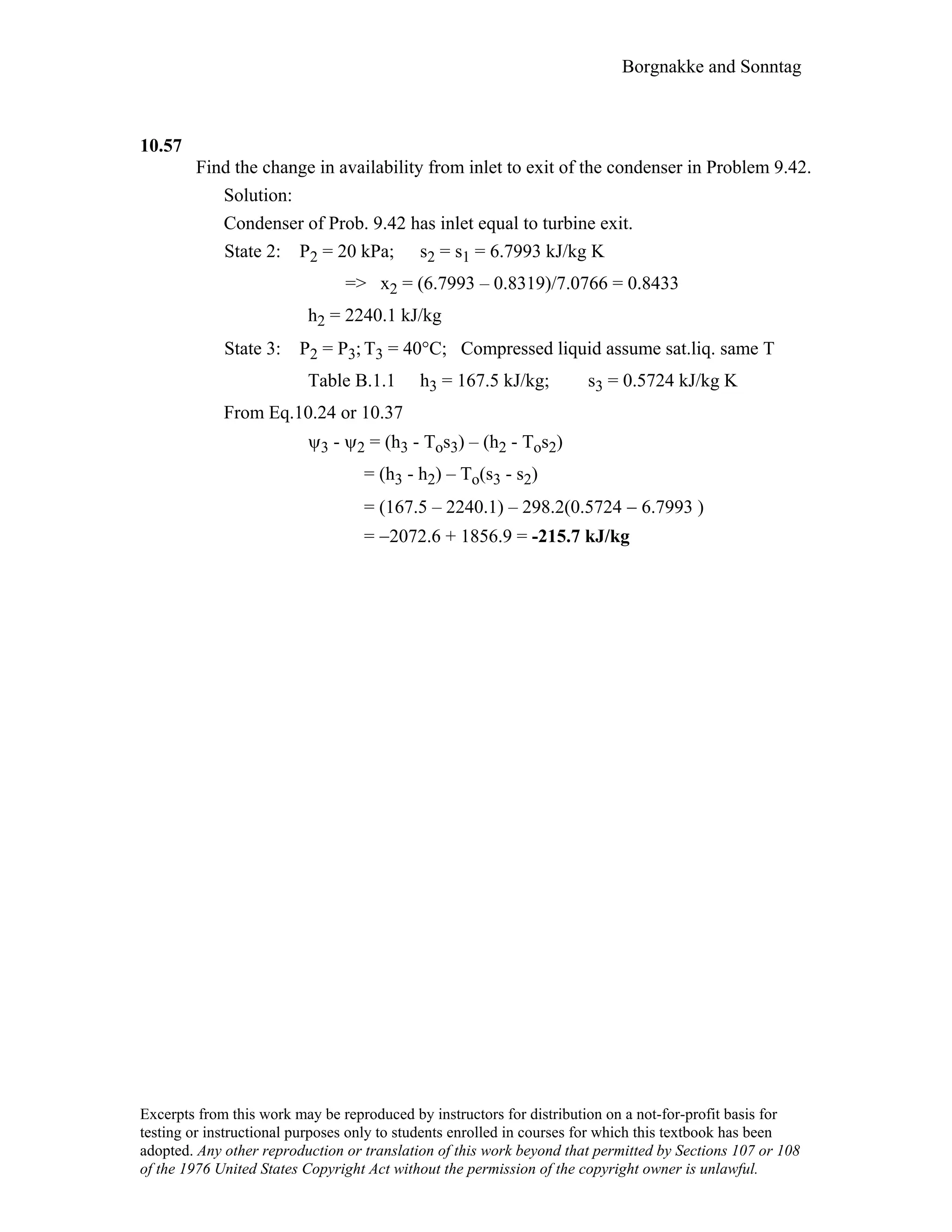 Thermodynamic solutions