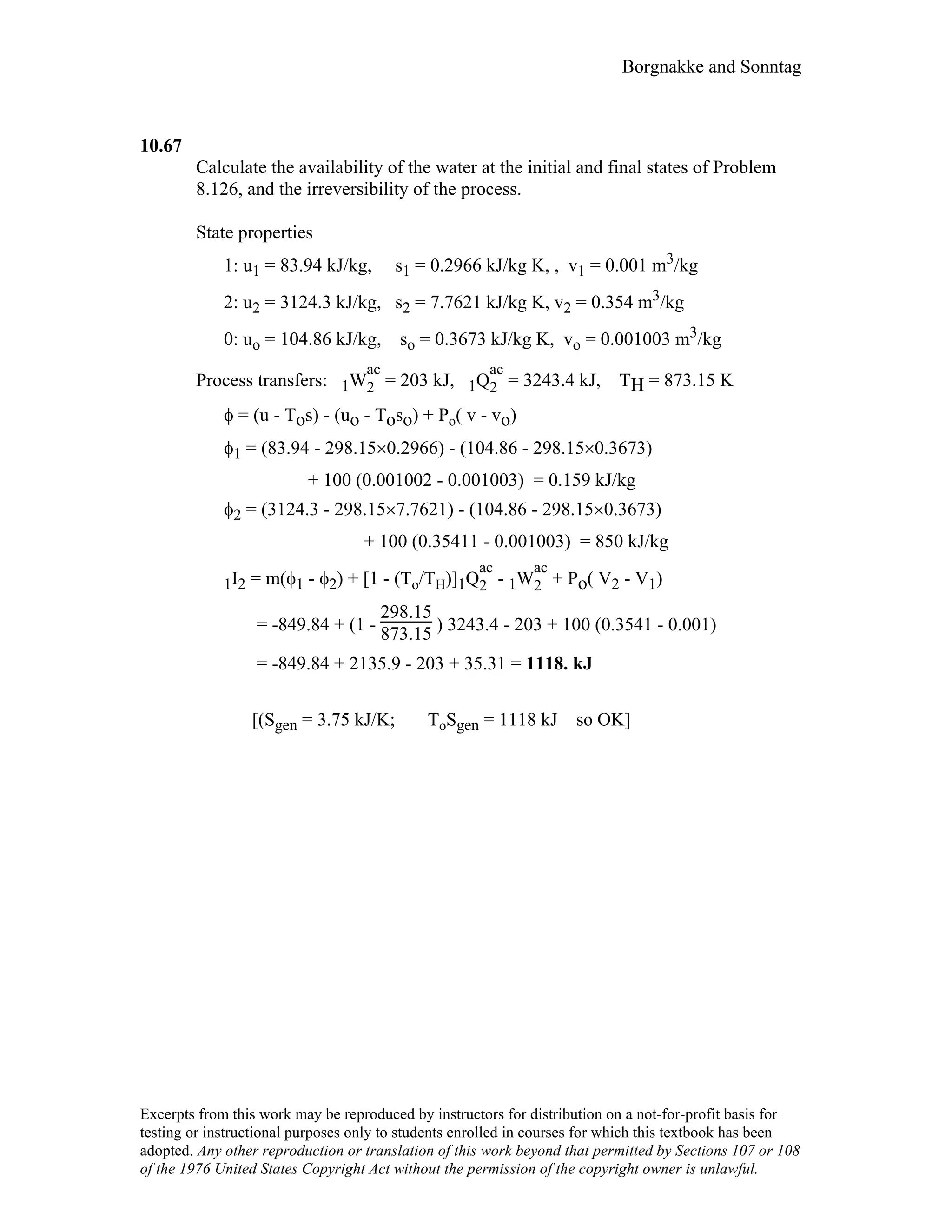 Thermodynamic solutions