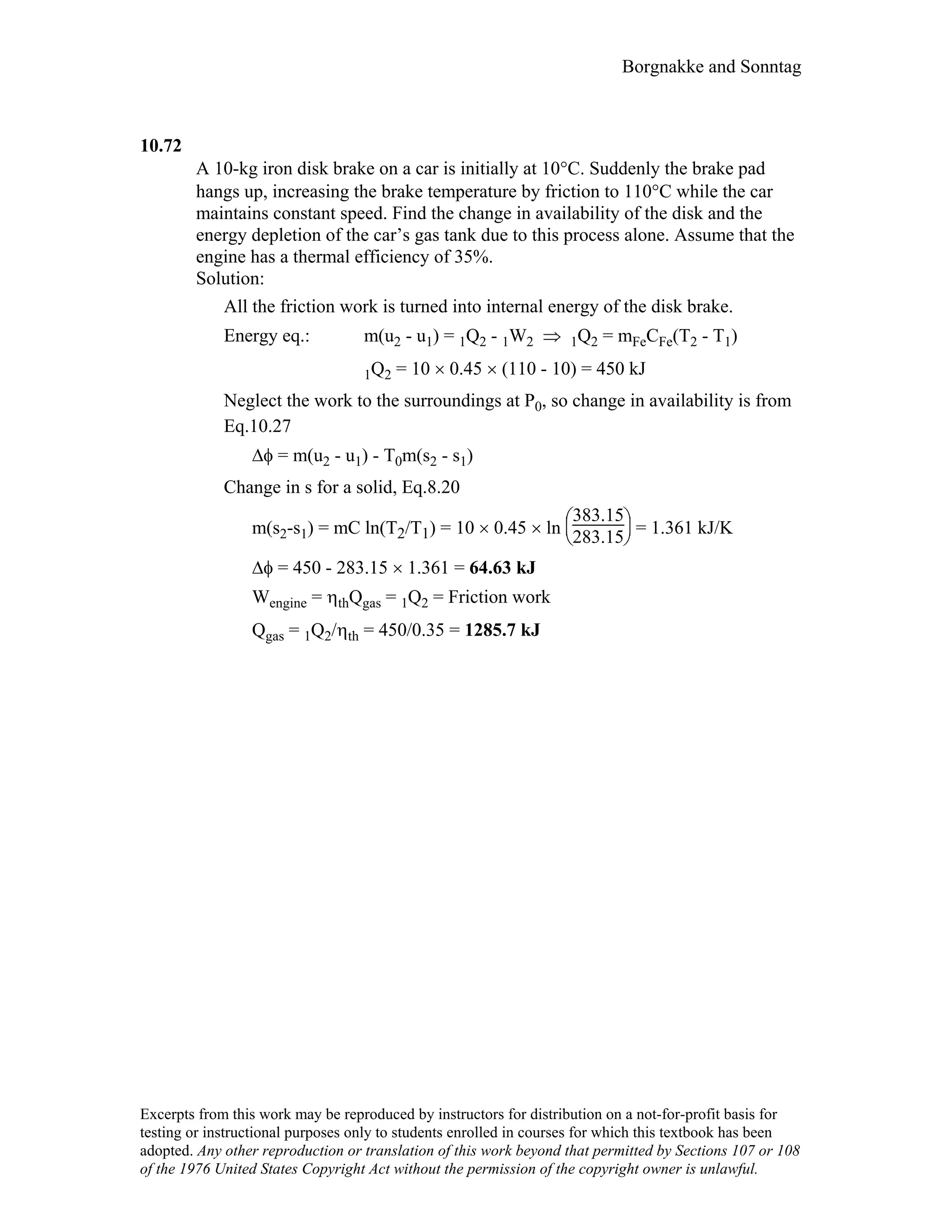 Thermodynamic solutions