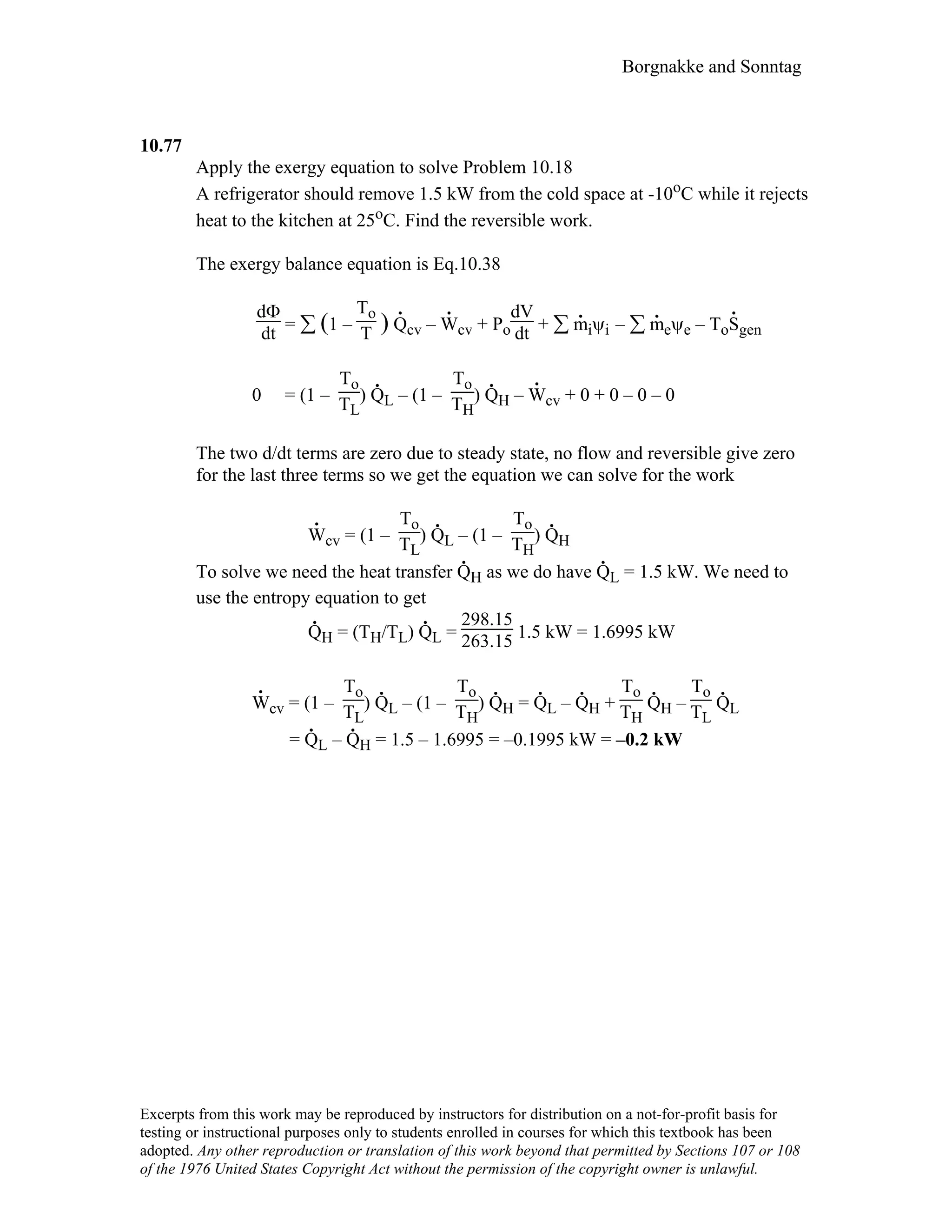 Thermodynamic solutions