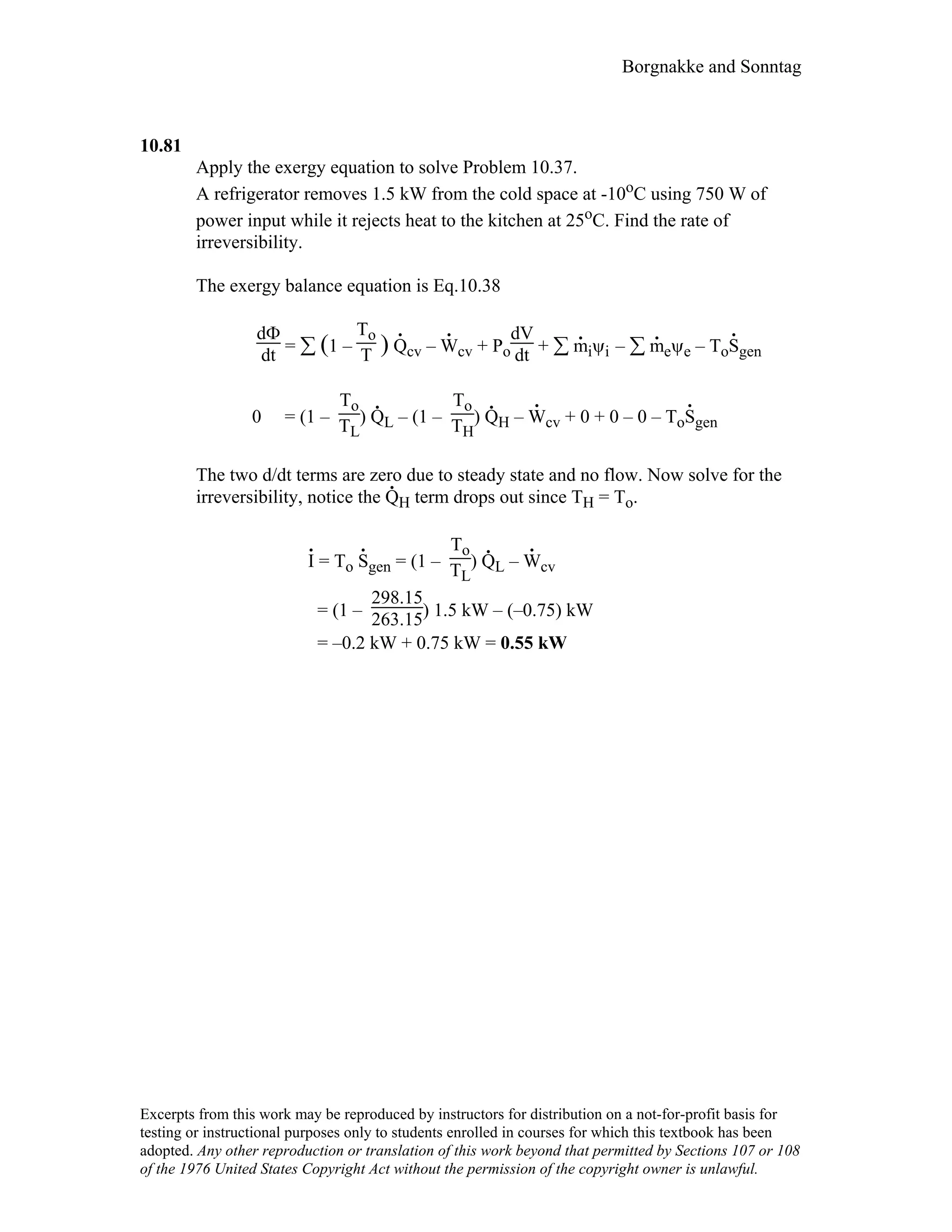 Thermodynamic solutions