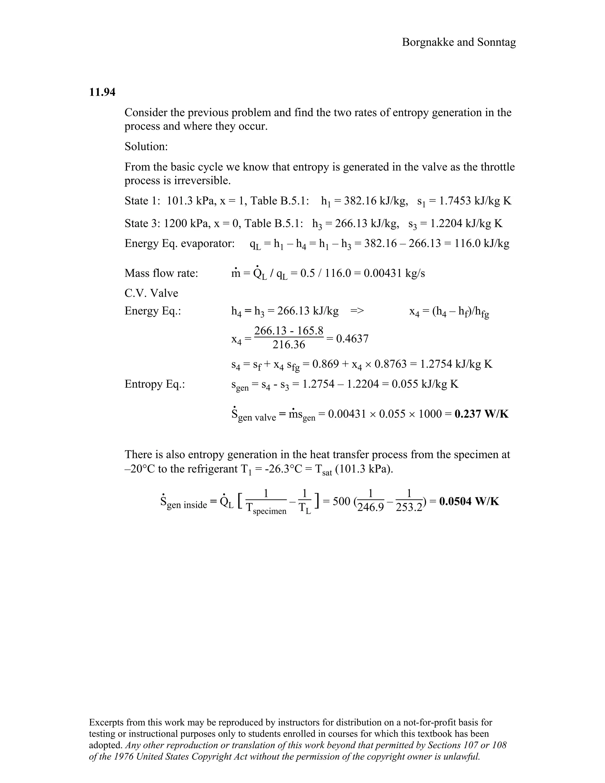 Thermodynamic solutions