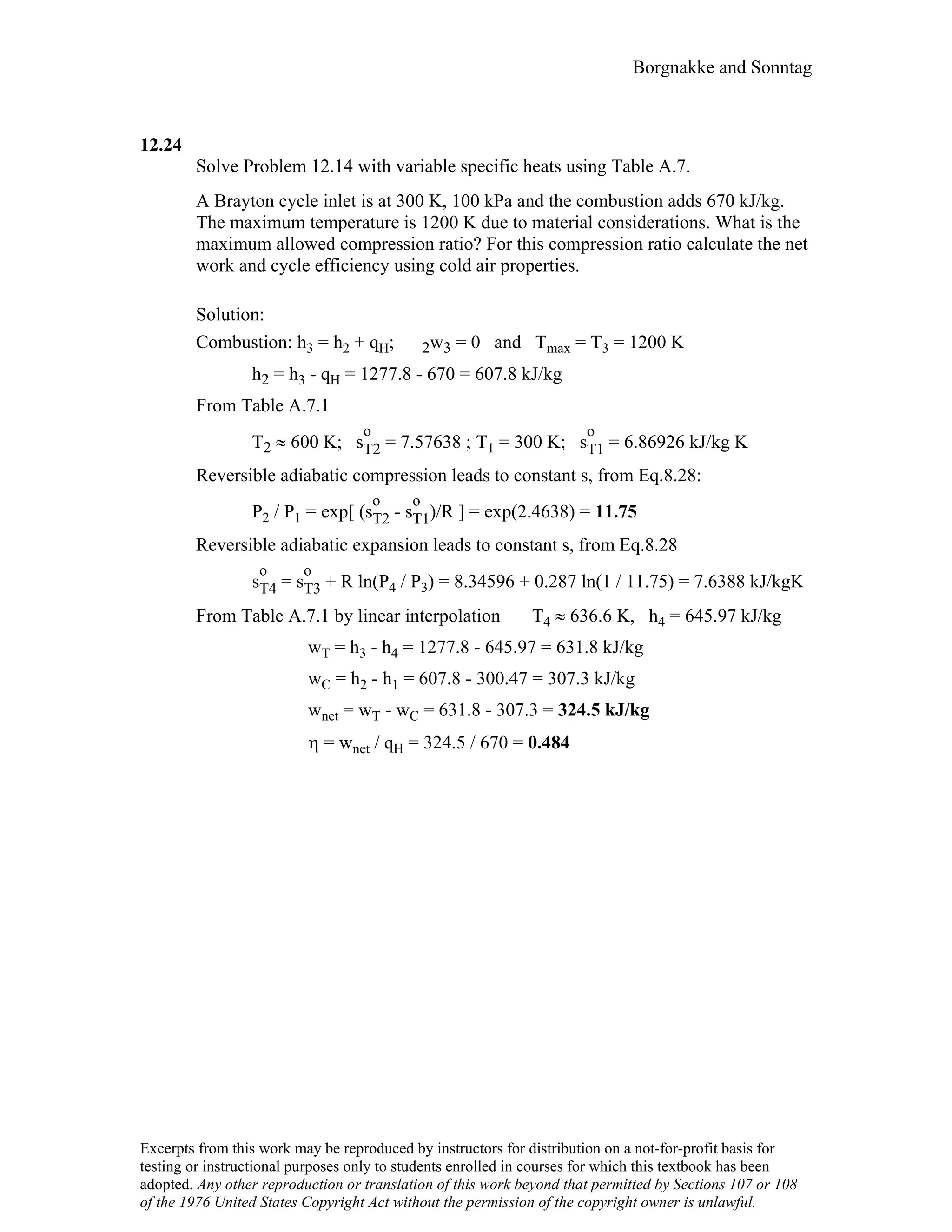 Thermodynamic solutions
