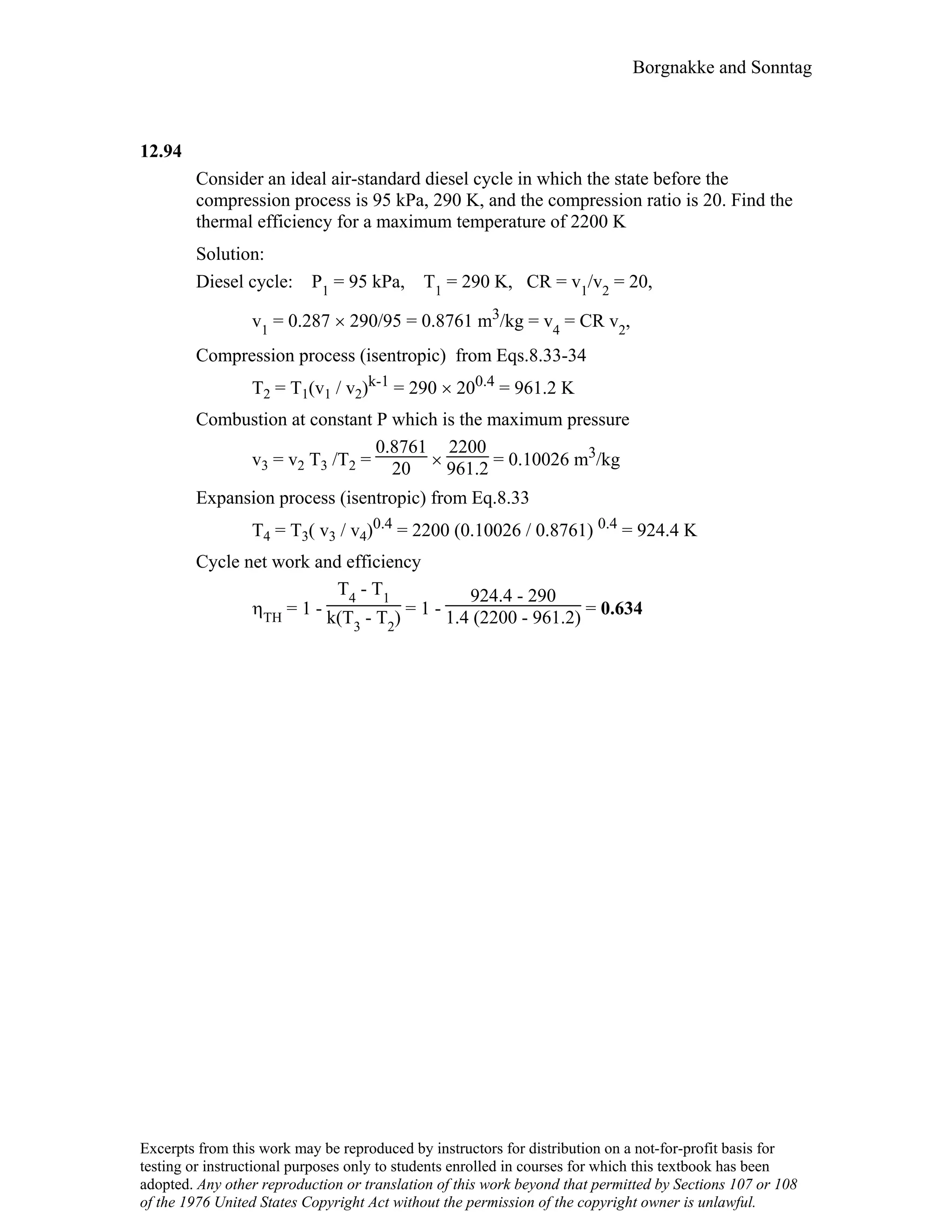 Thermodynamic solutions