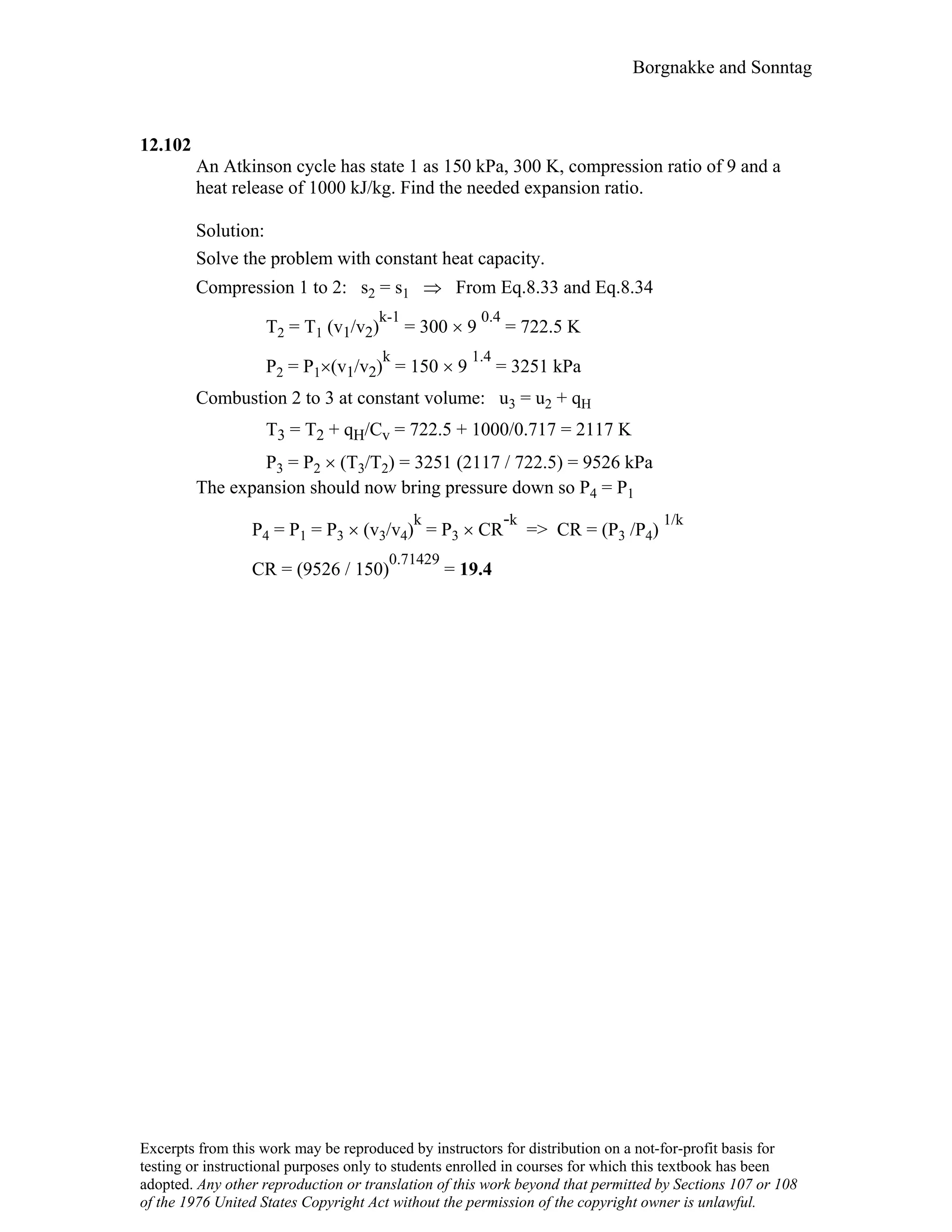 Thermodynamic solutions