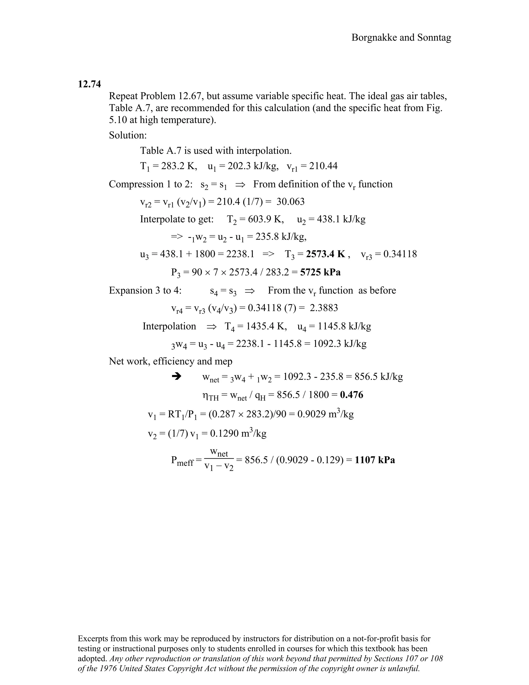 Thermodynamic solutions
