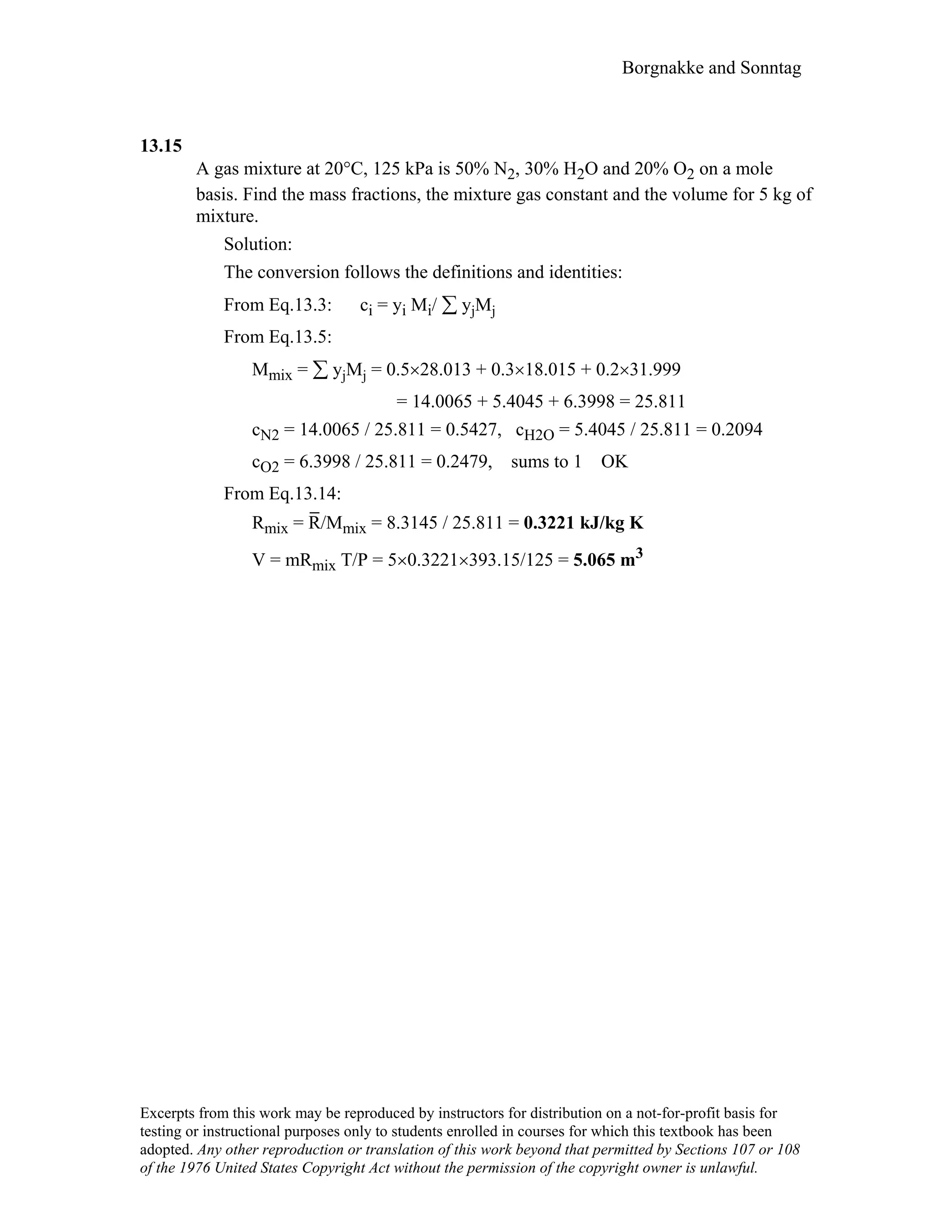 Thermodynamic solutions