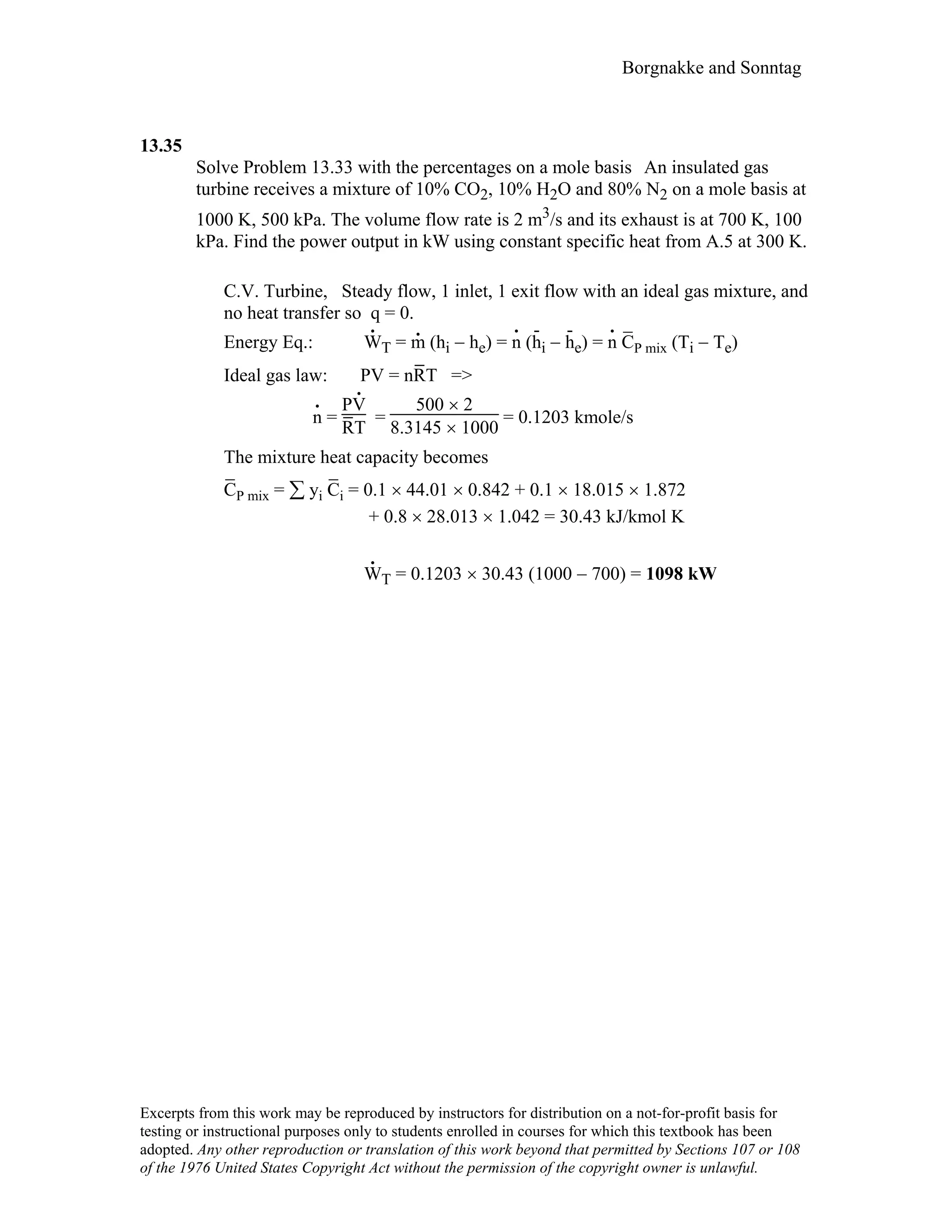 Thermodynamic solutions
