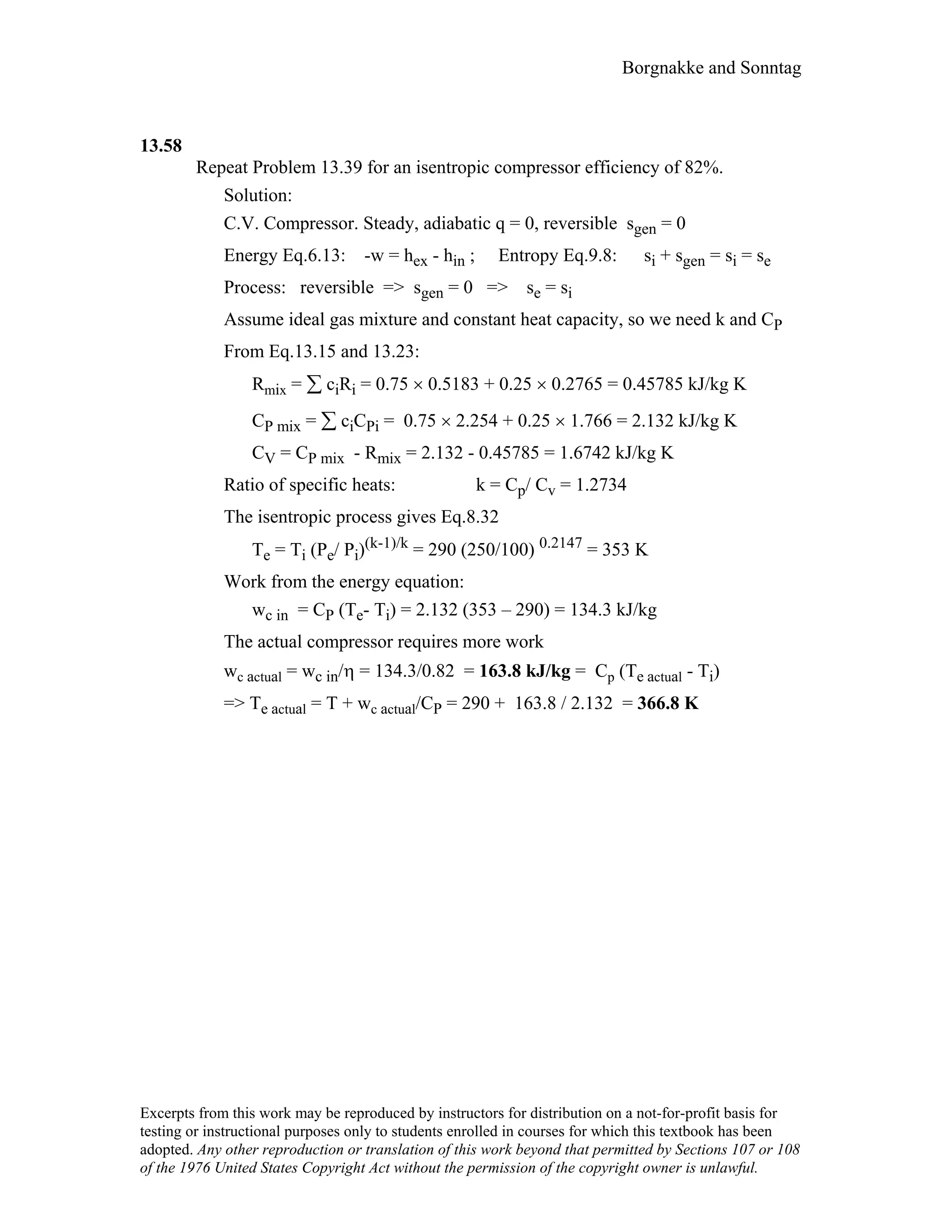 Thermodynamic solutions