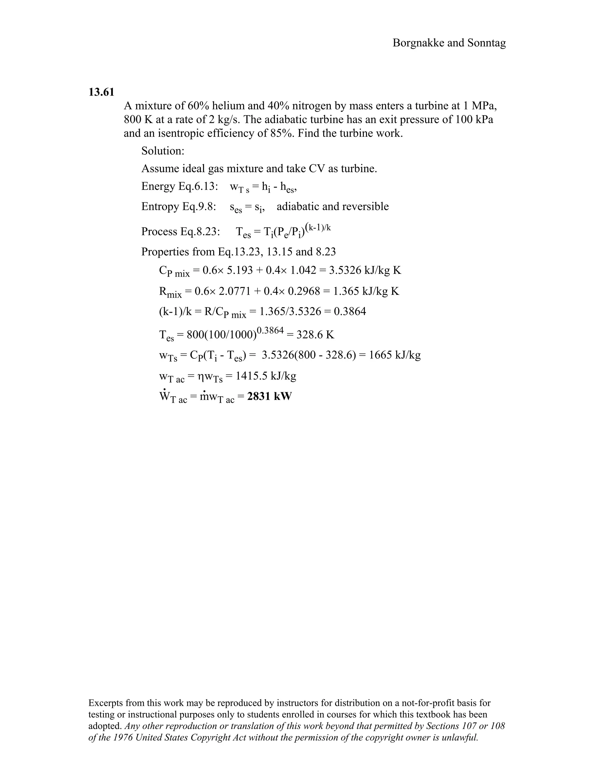 Thermodynamic solutions