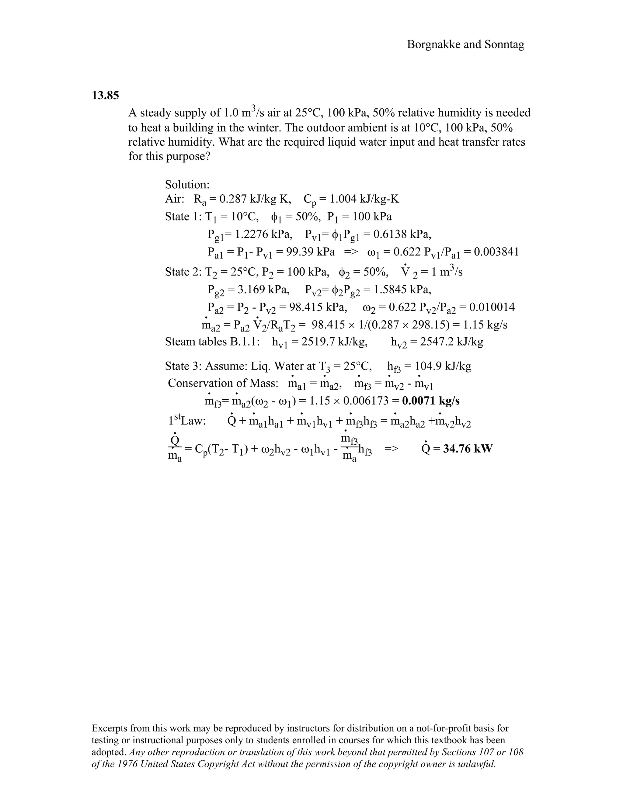 Thermodynamic solutions