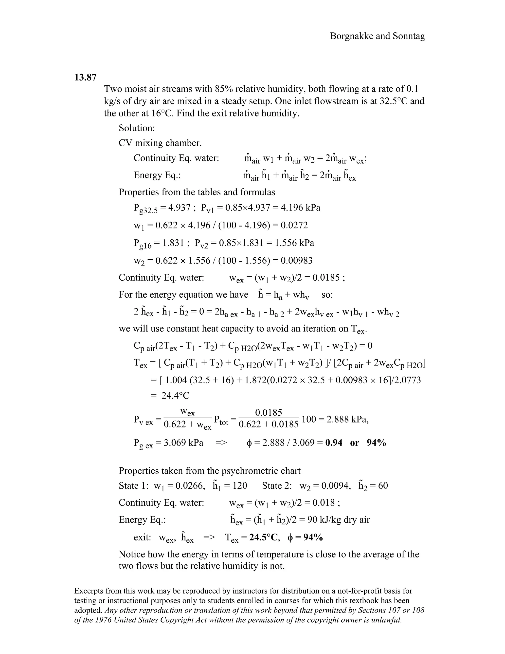 Thermodynamic solutions