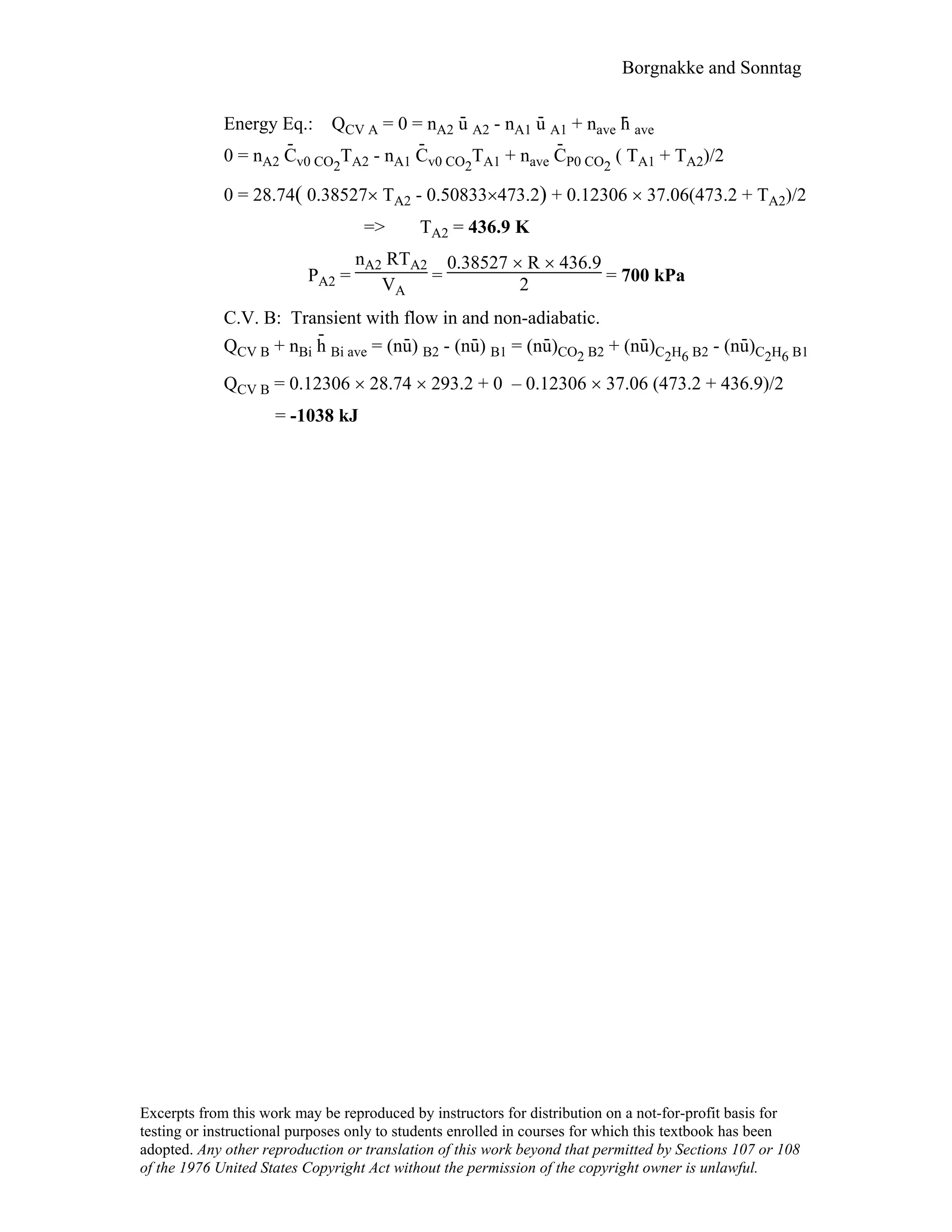 Thermodynamic solutions