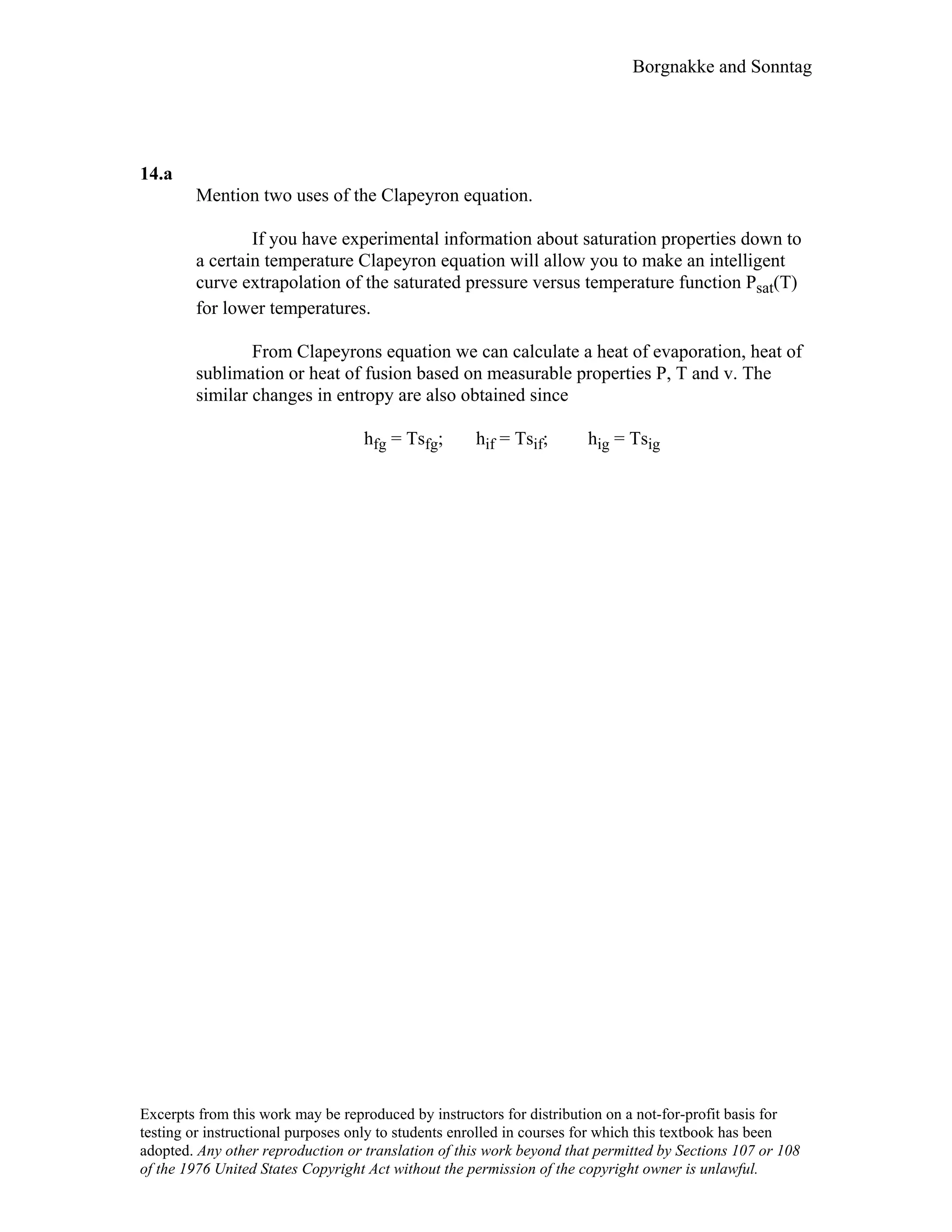 Thermodynamic solutions