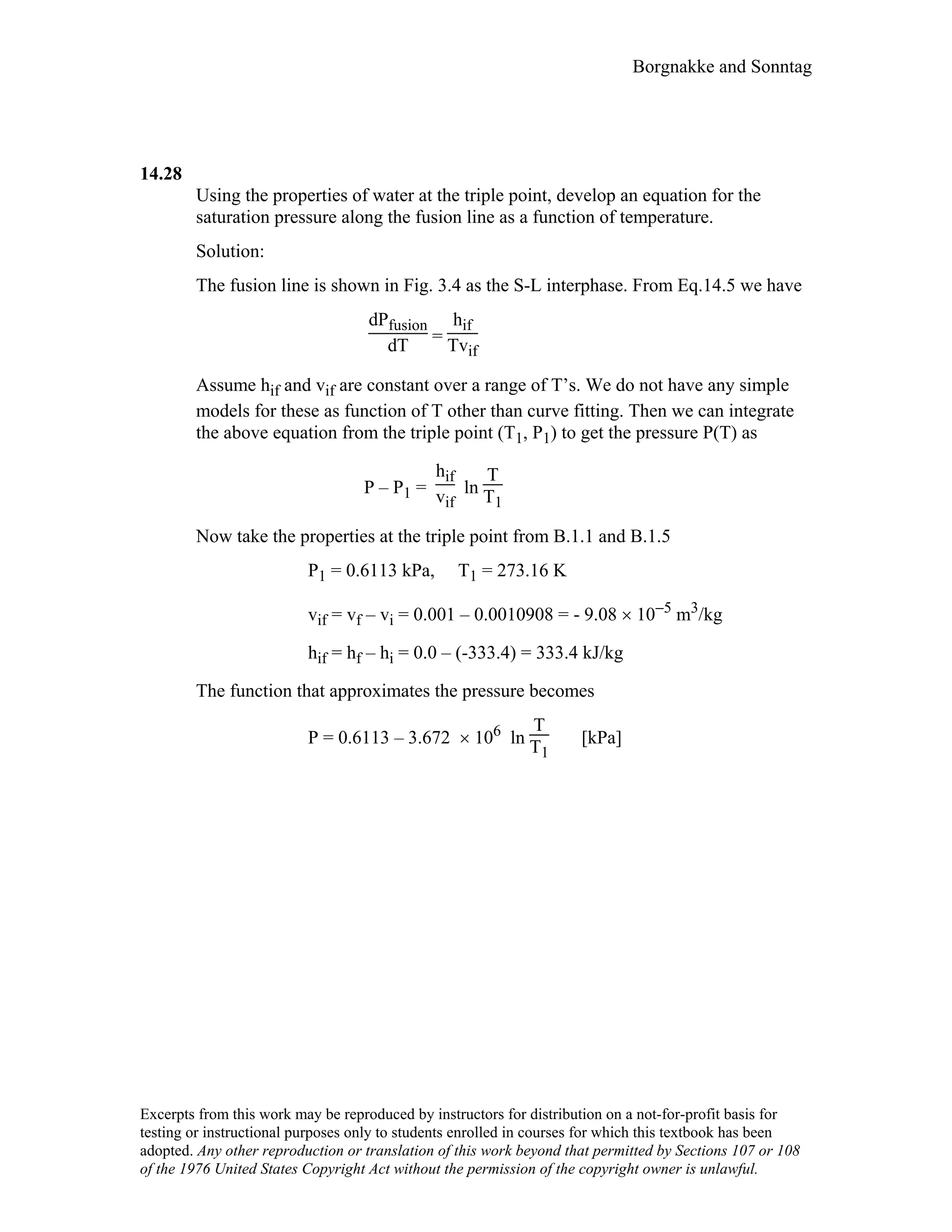 Thermodynamic solutions