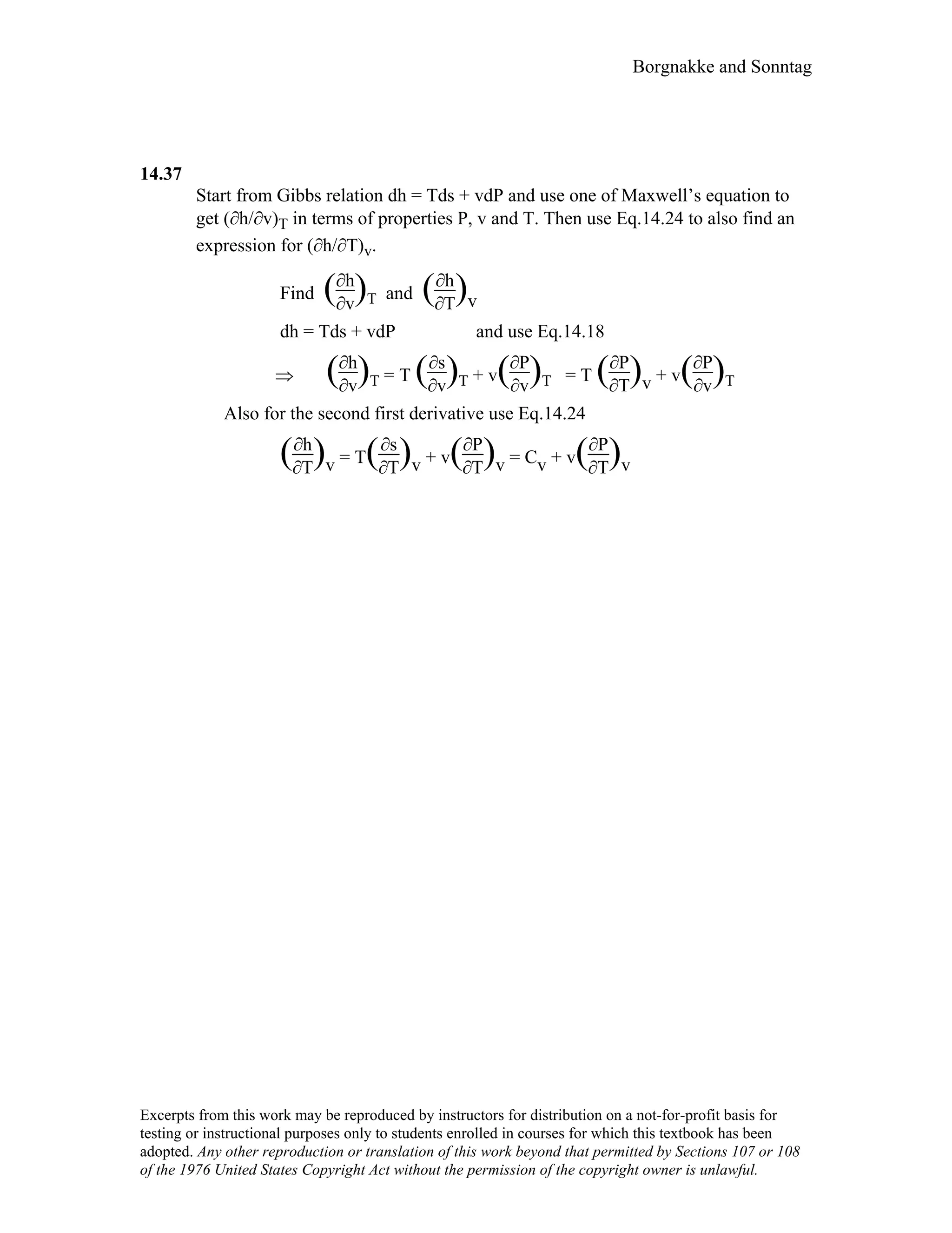 Thermodynamic solutions