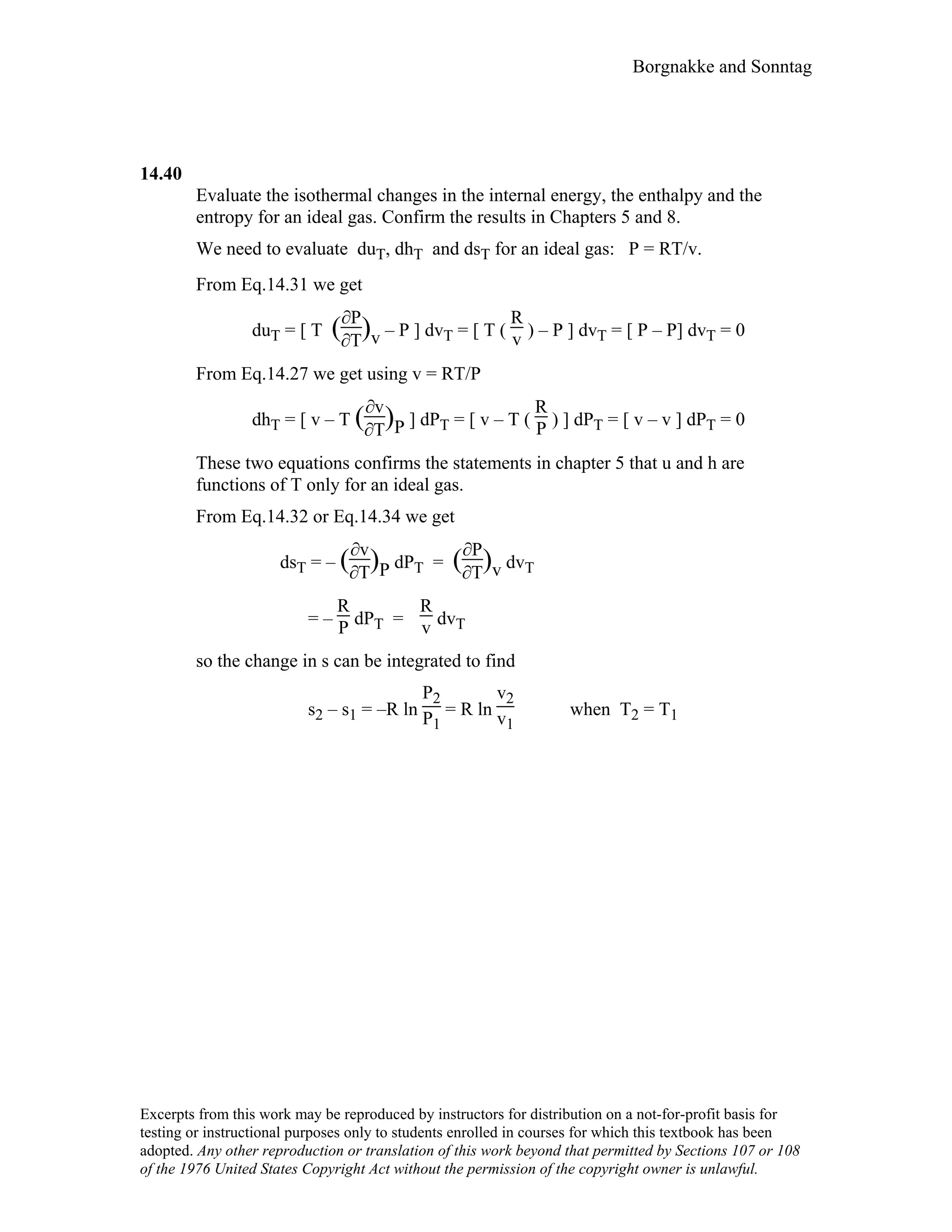 Thermodynamic solutions