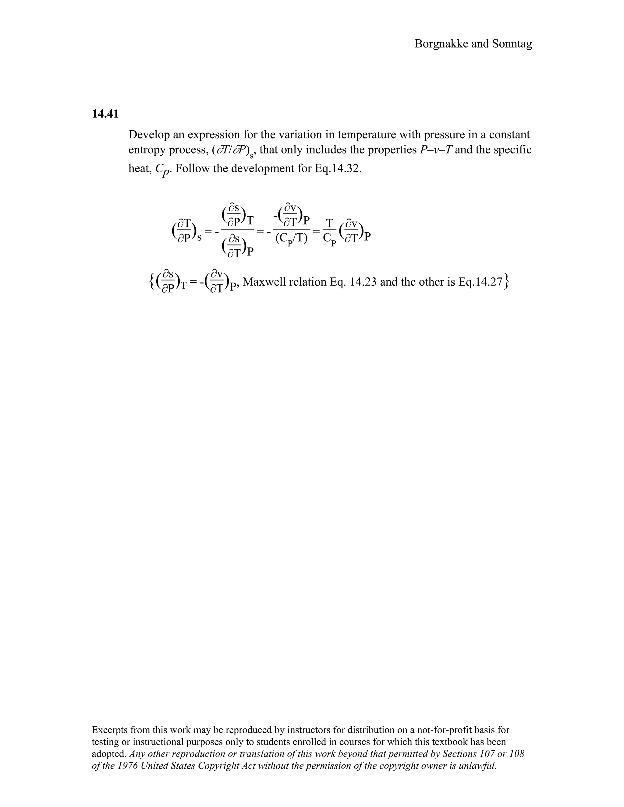 Thermodynamic solutions