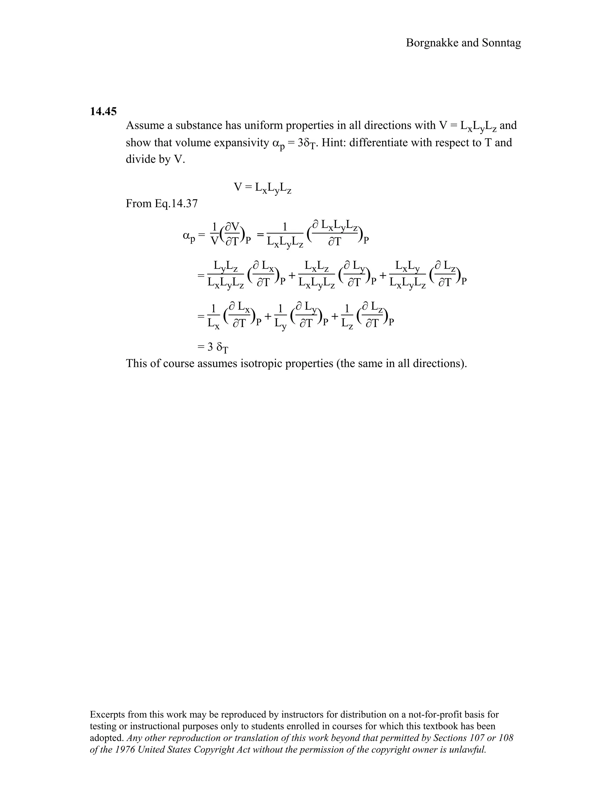 Thermodynamic solutions