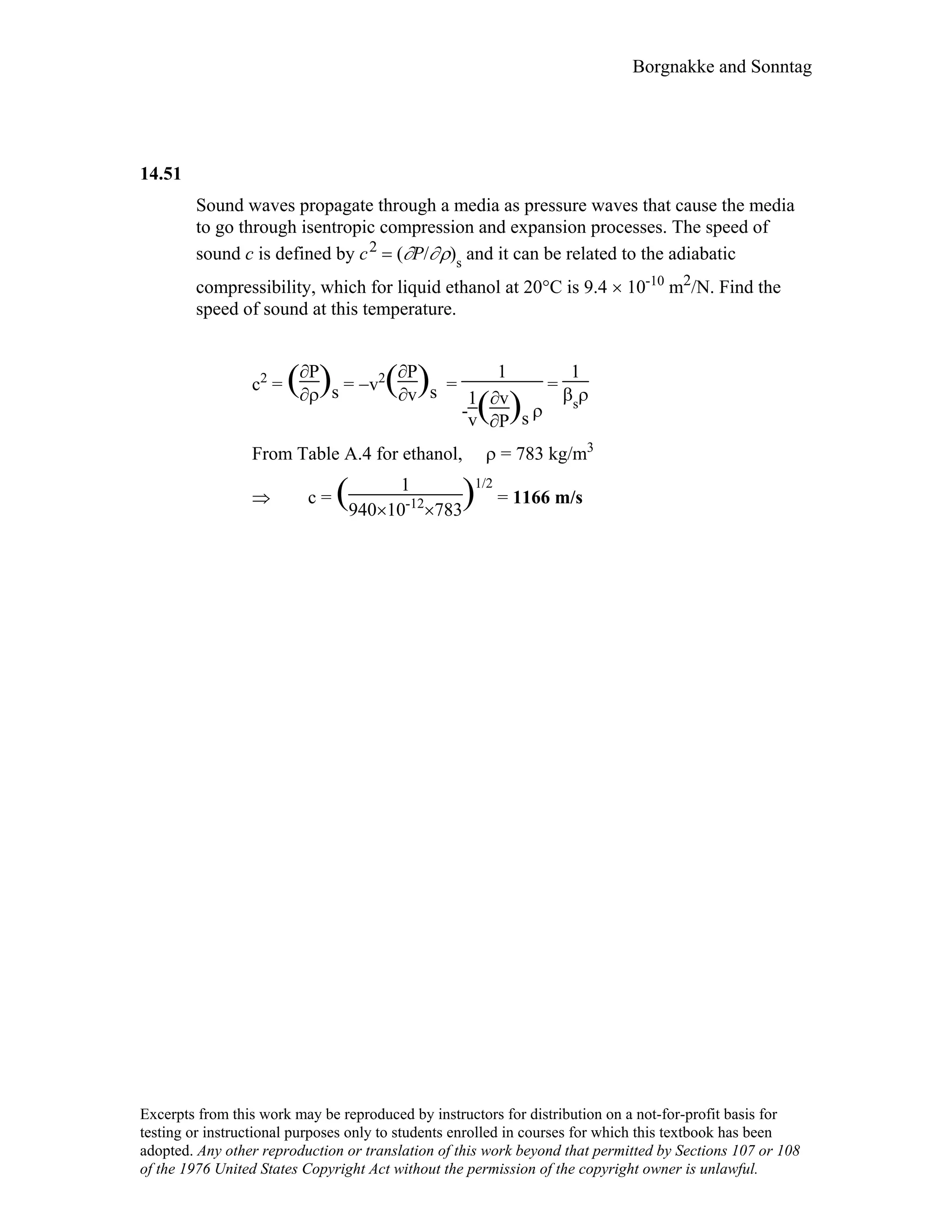 Thermodynamic solutions