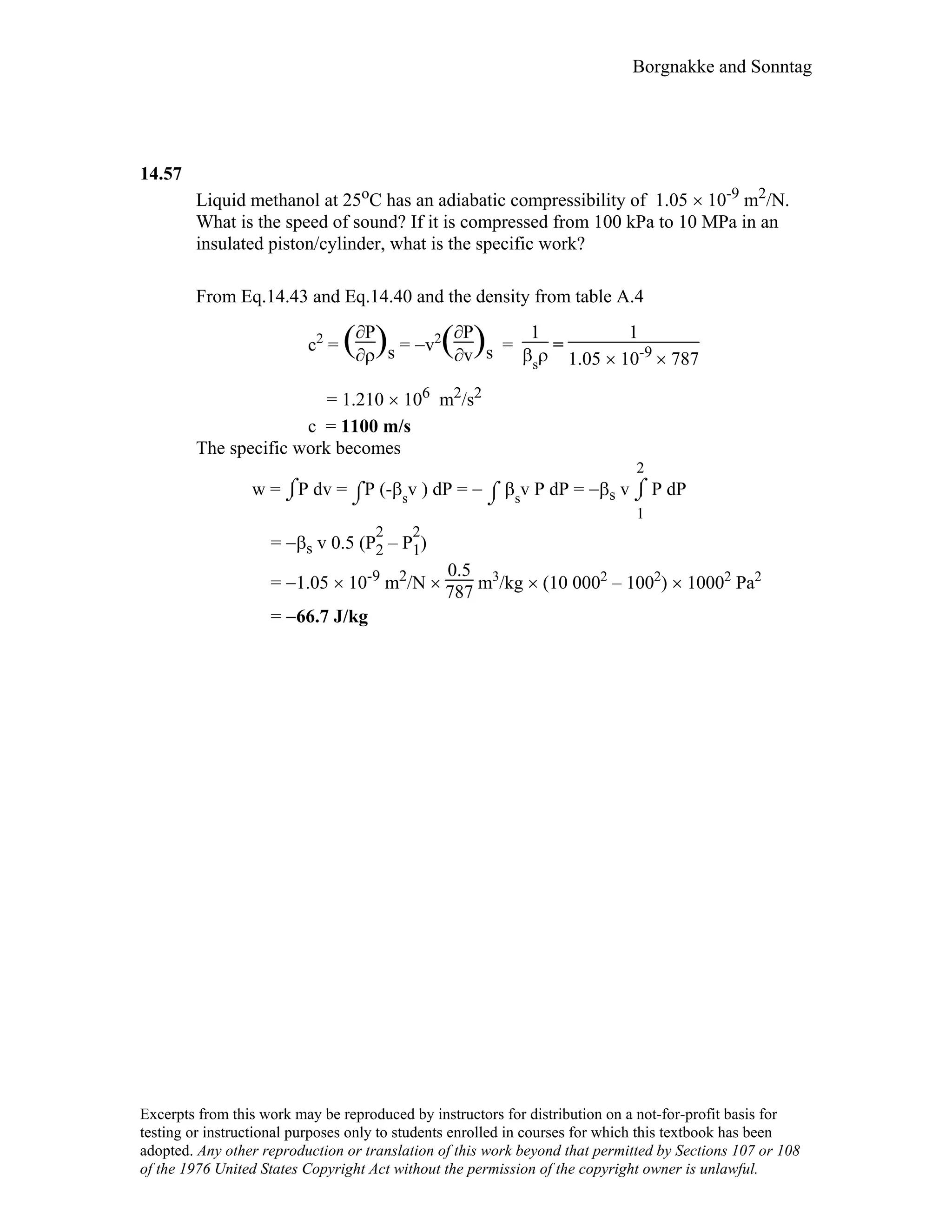 Thermodynamic solutions