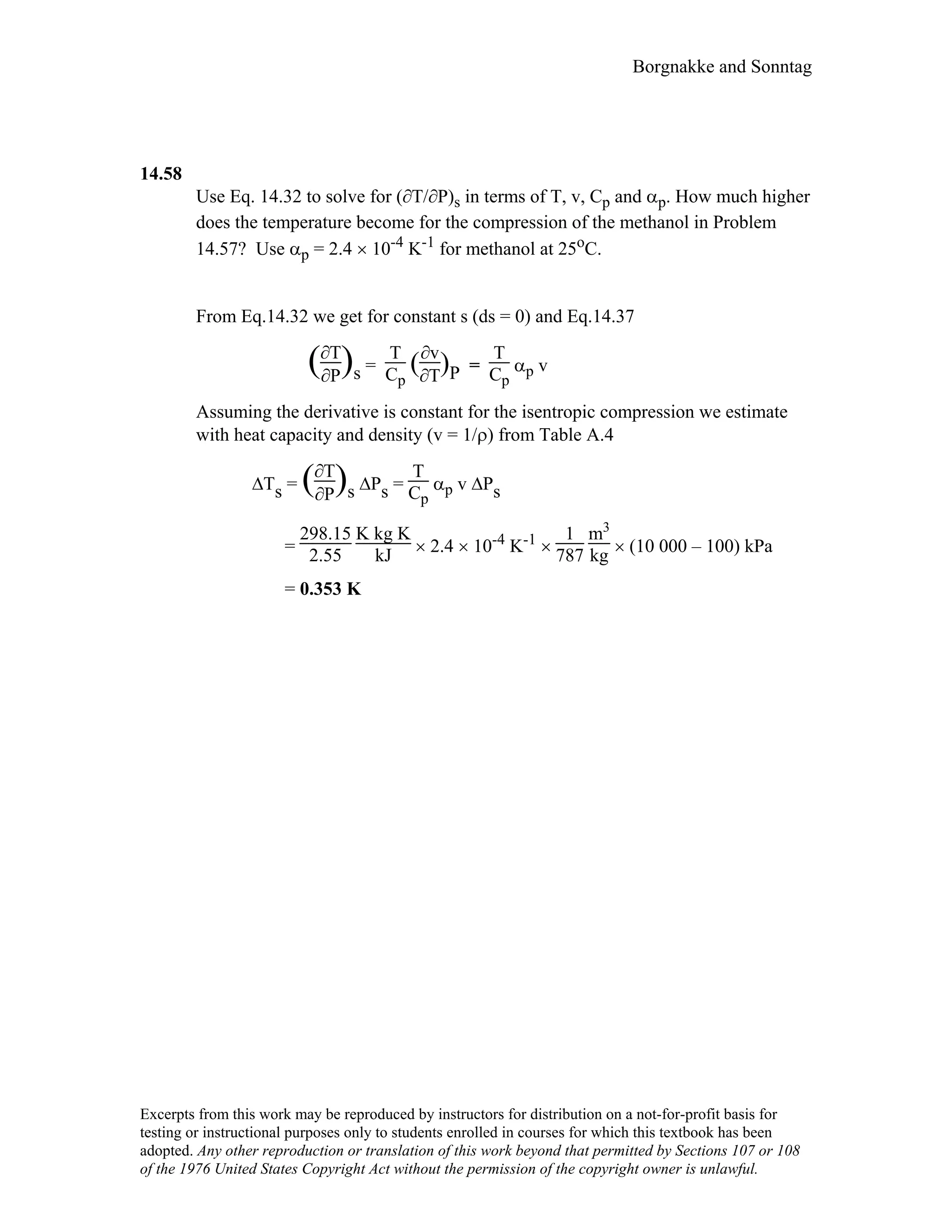 Thermodynamic solutions