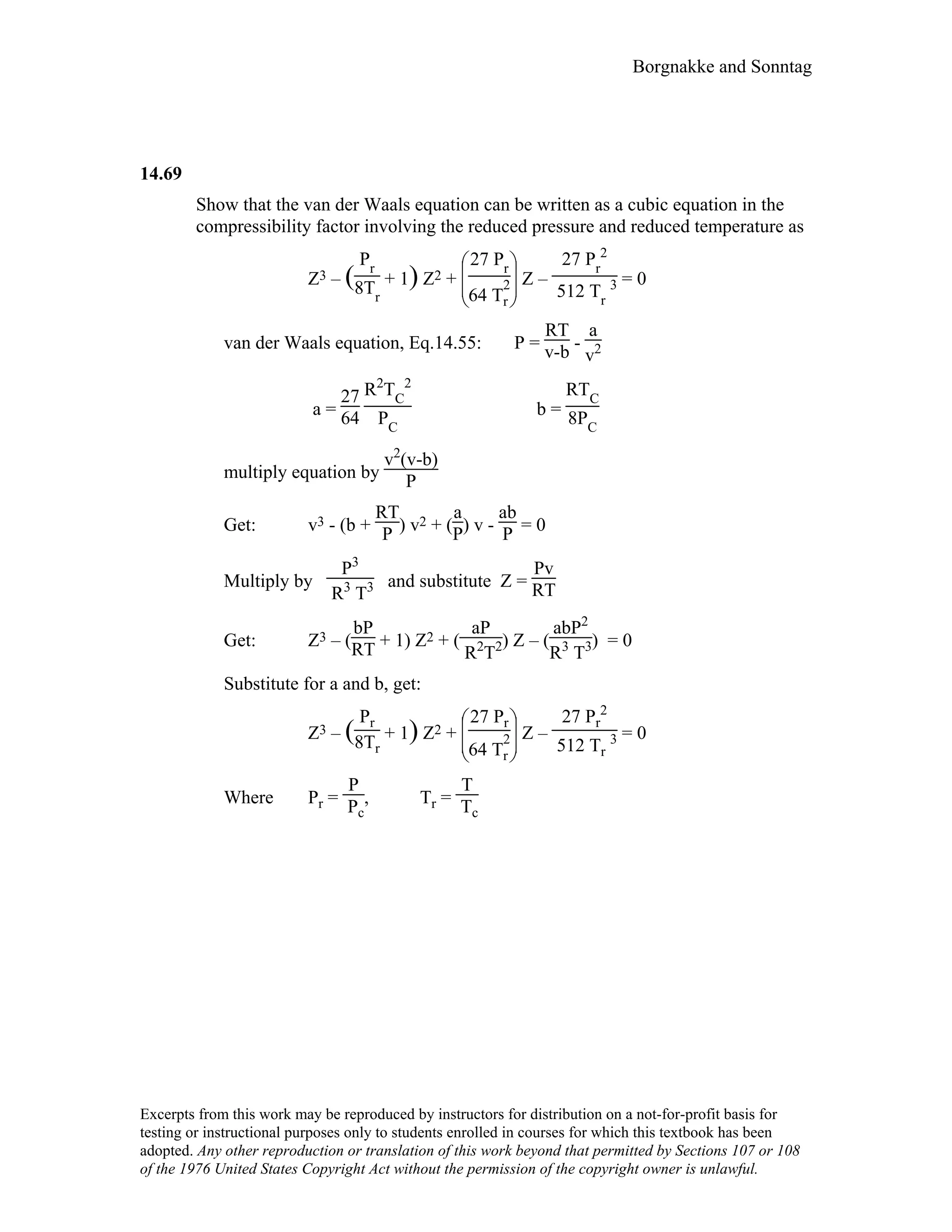 Thermodynamic solutions