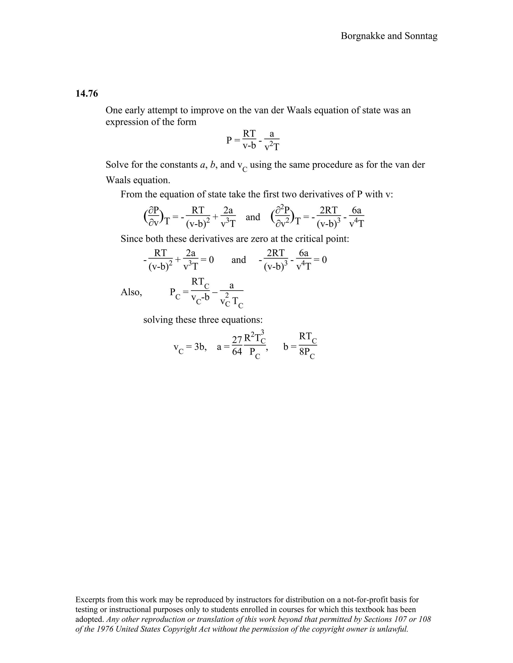 Thermodynamic solutions