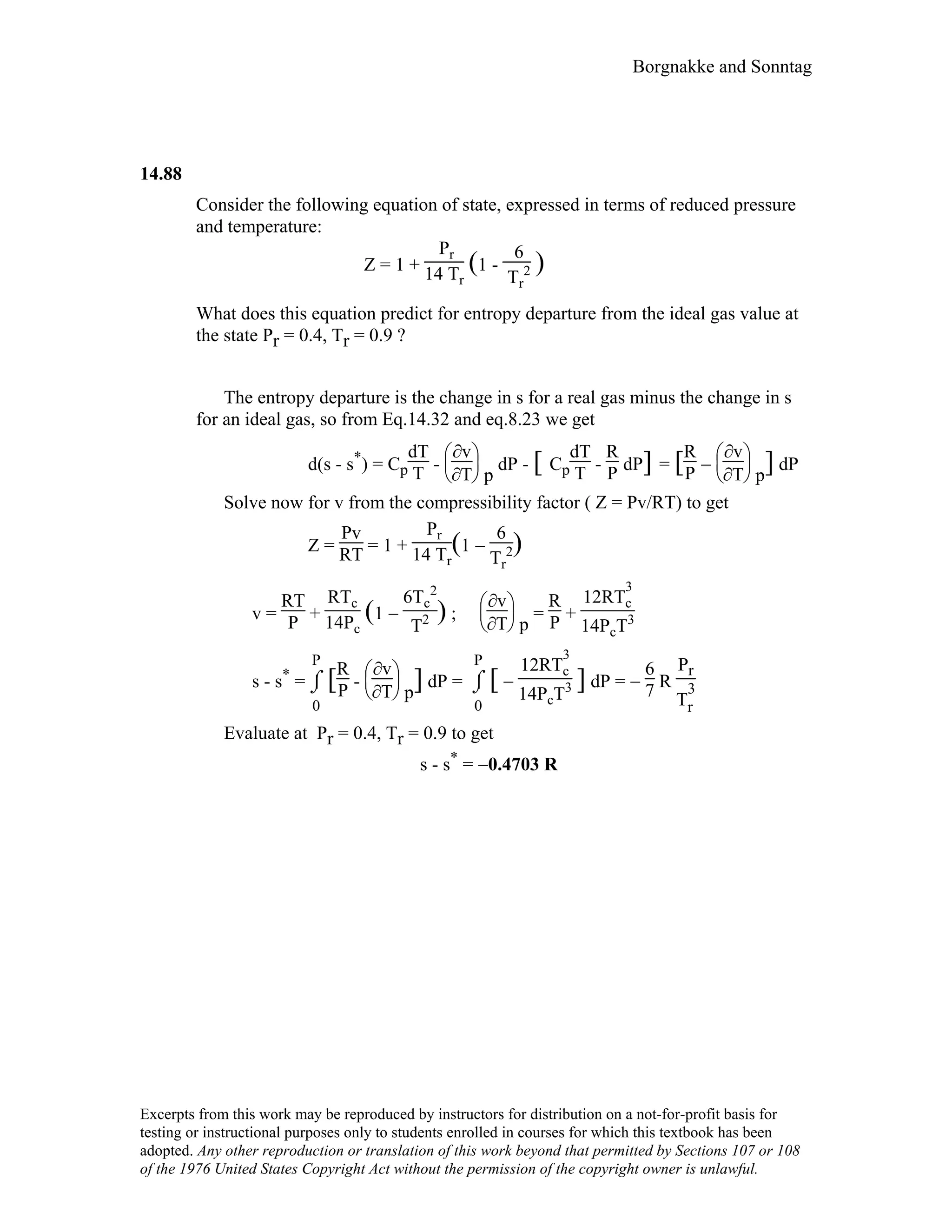 Thermodynamic solutions