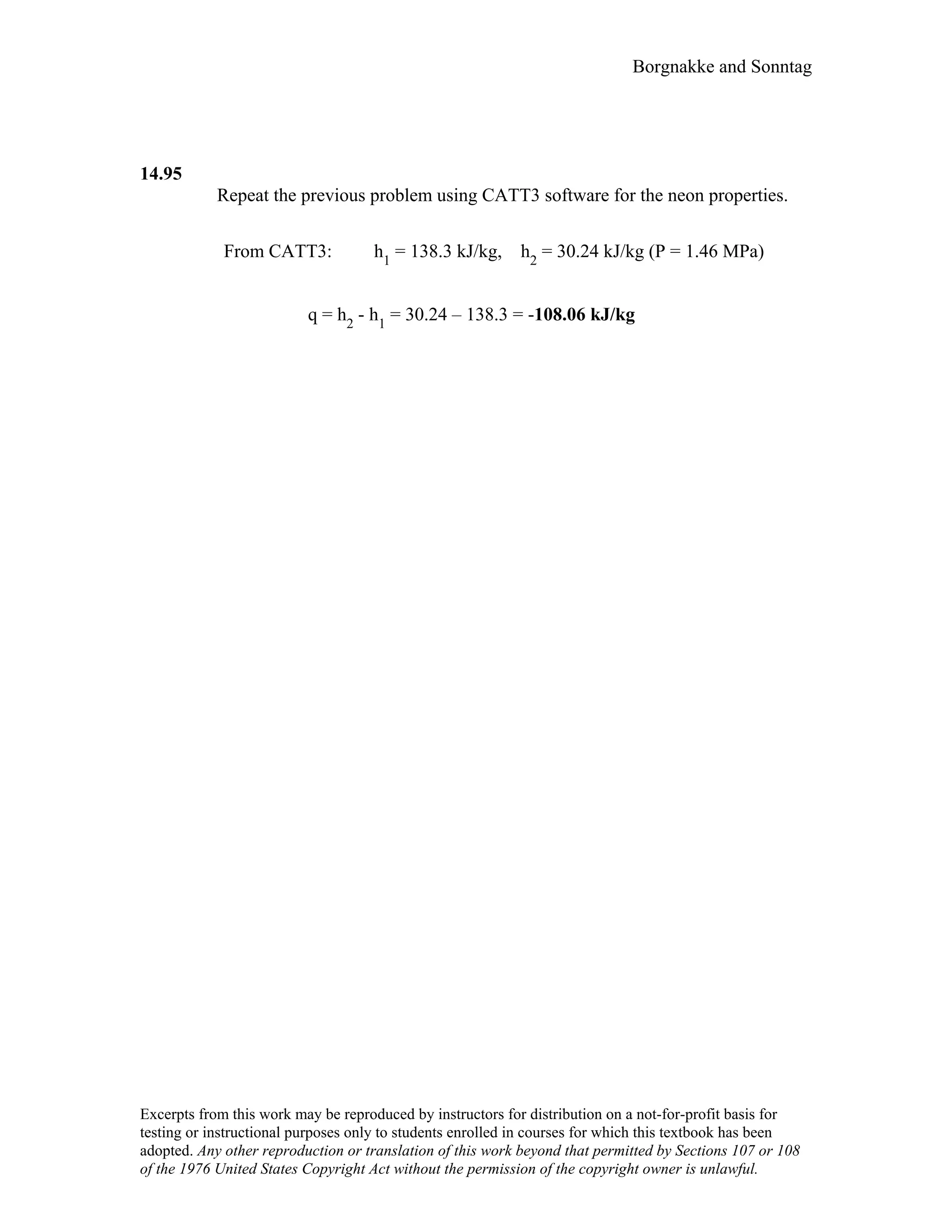 Thermodynamic solutions