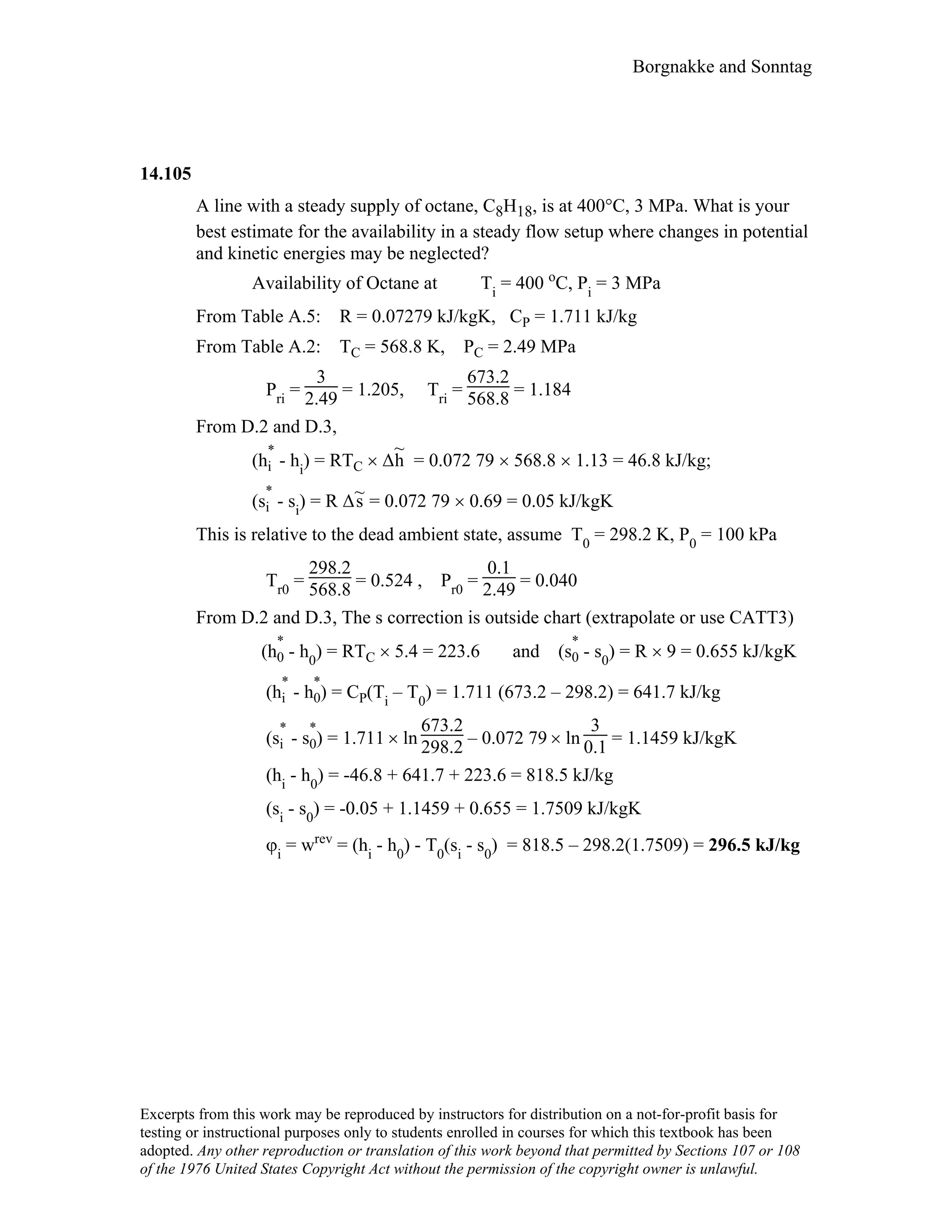 Thermodynamic solutions