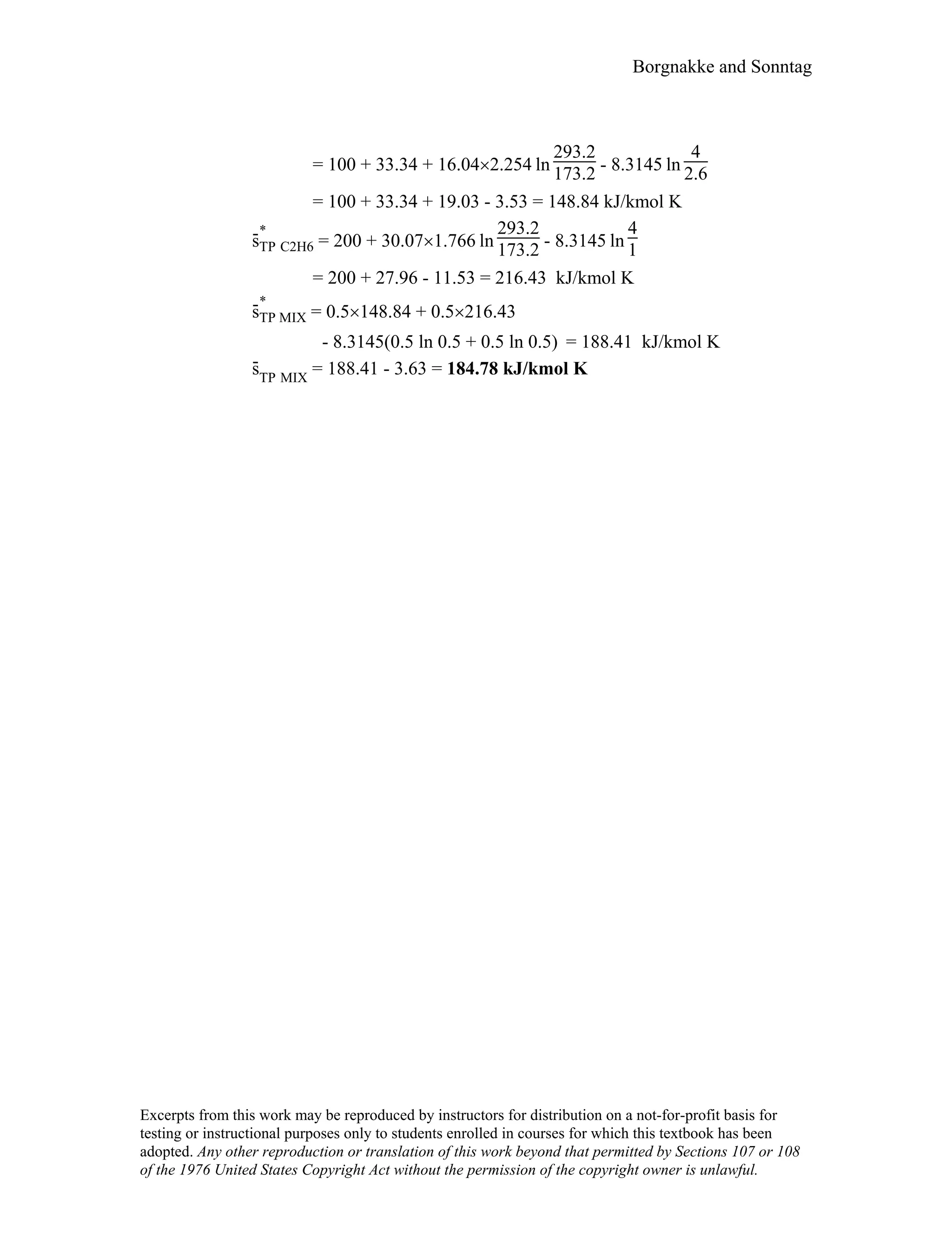 Thermodynamic solutions