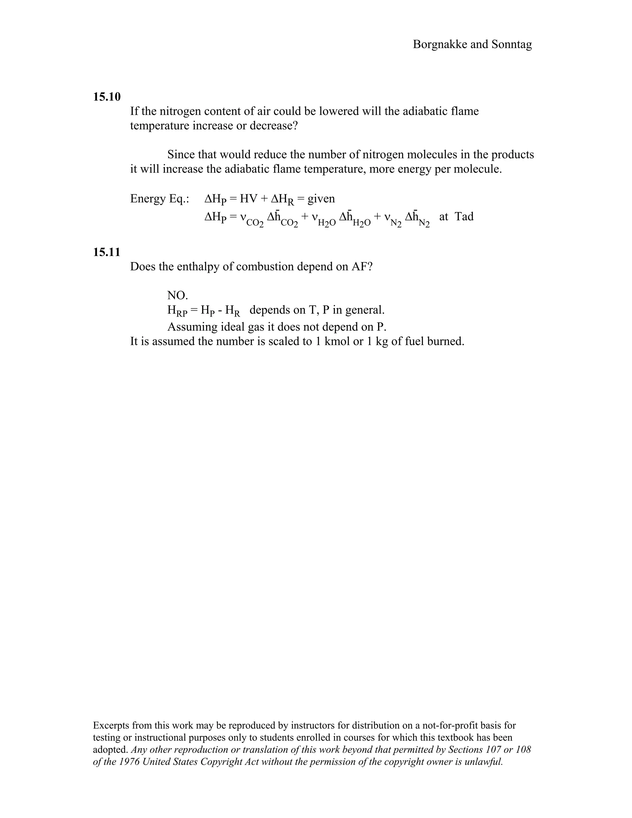 Thermodynamic solutions