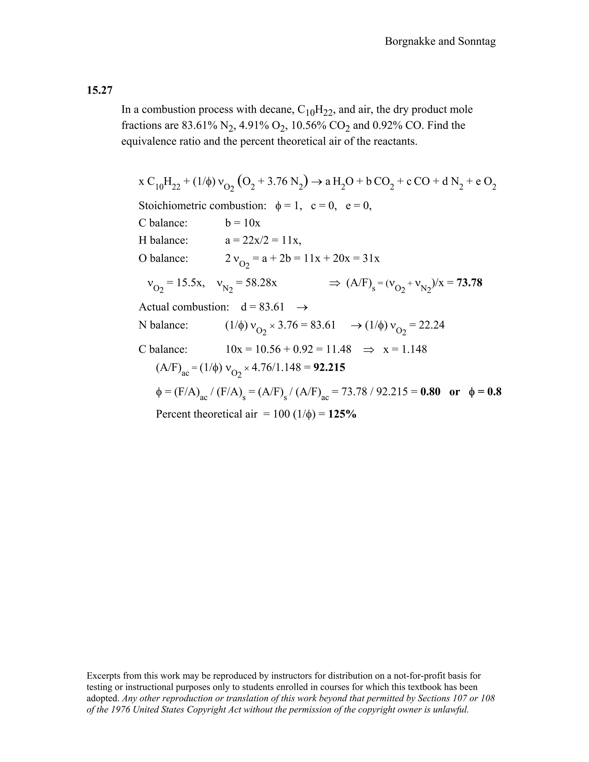 Thermodynamic solutions