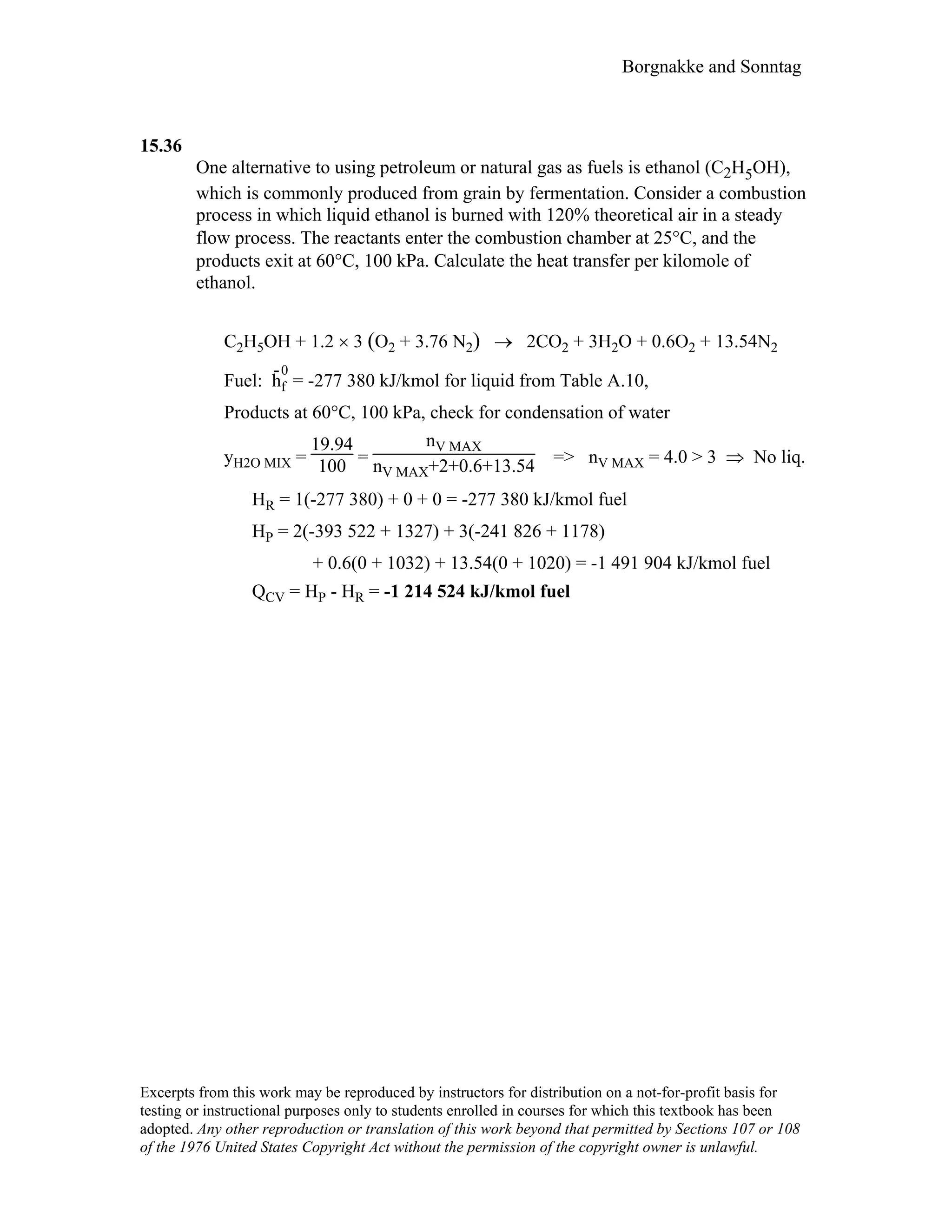 Thermodynamic solutions