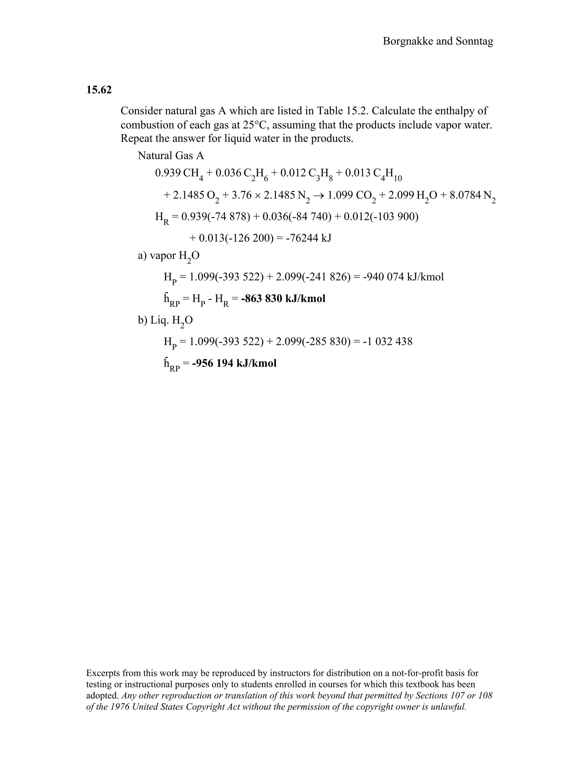 Thermodynamic solutions
