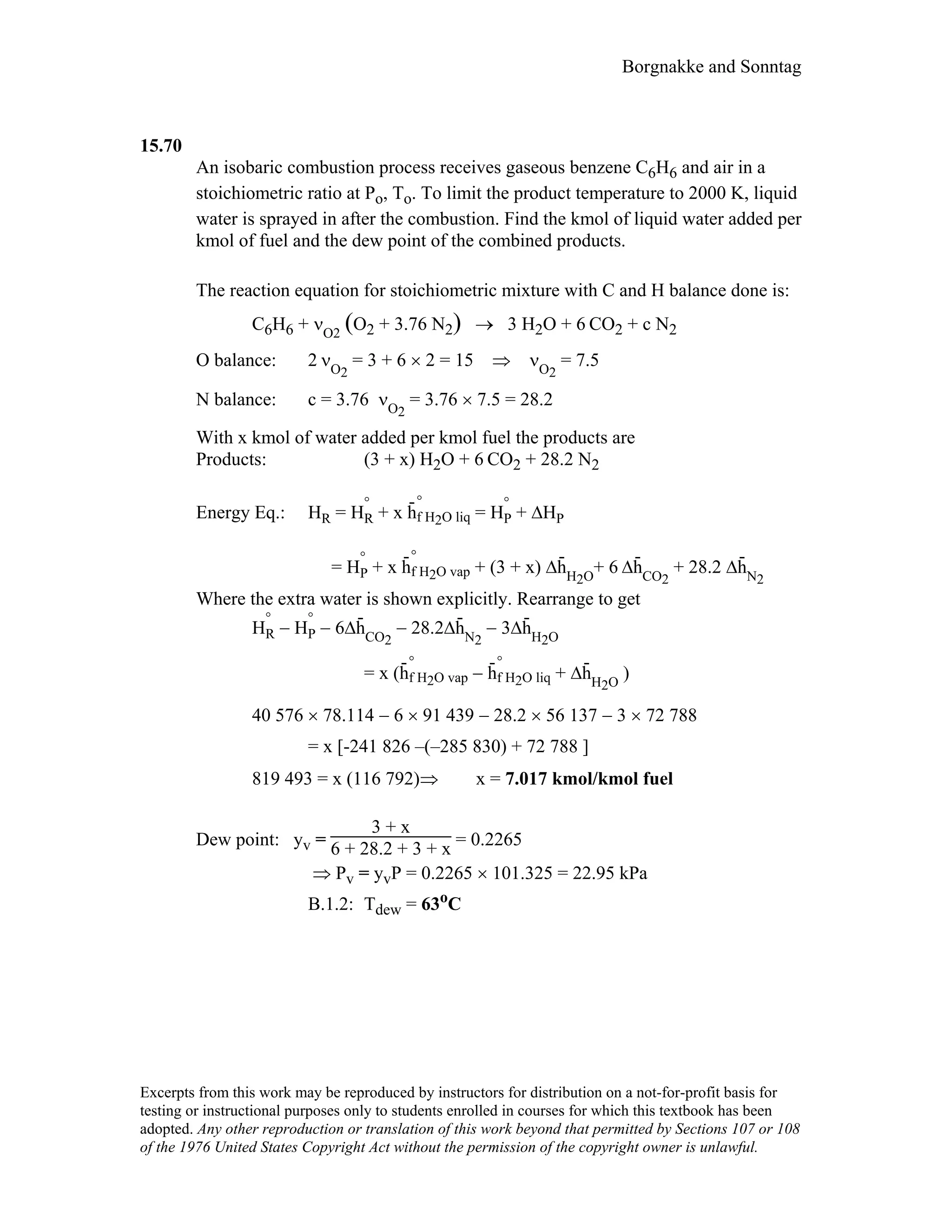 Thermodynamic solutions