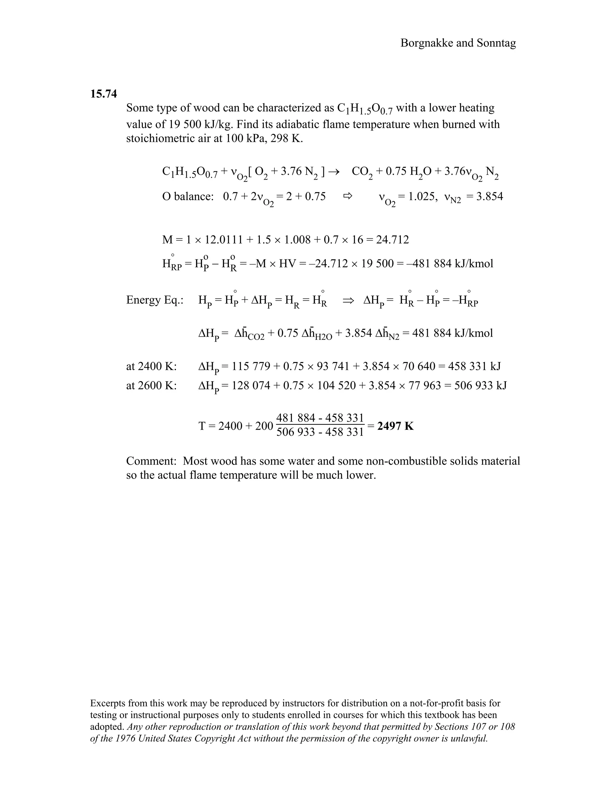 Thermodynamic solutions