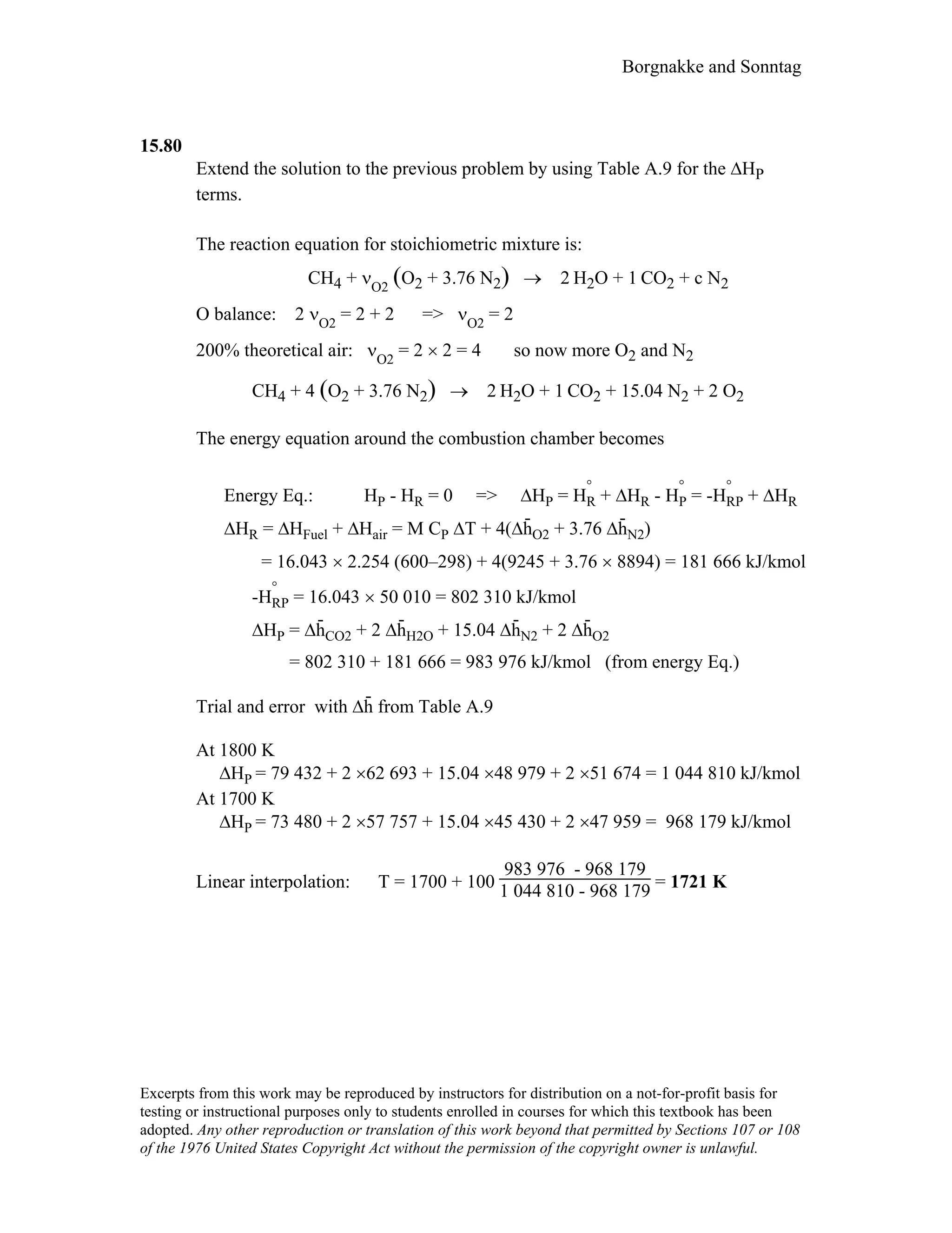 Thermodynamic solutions
