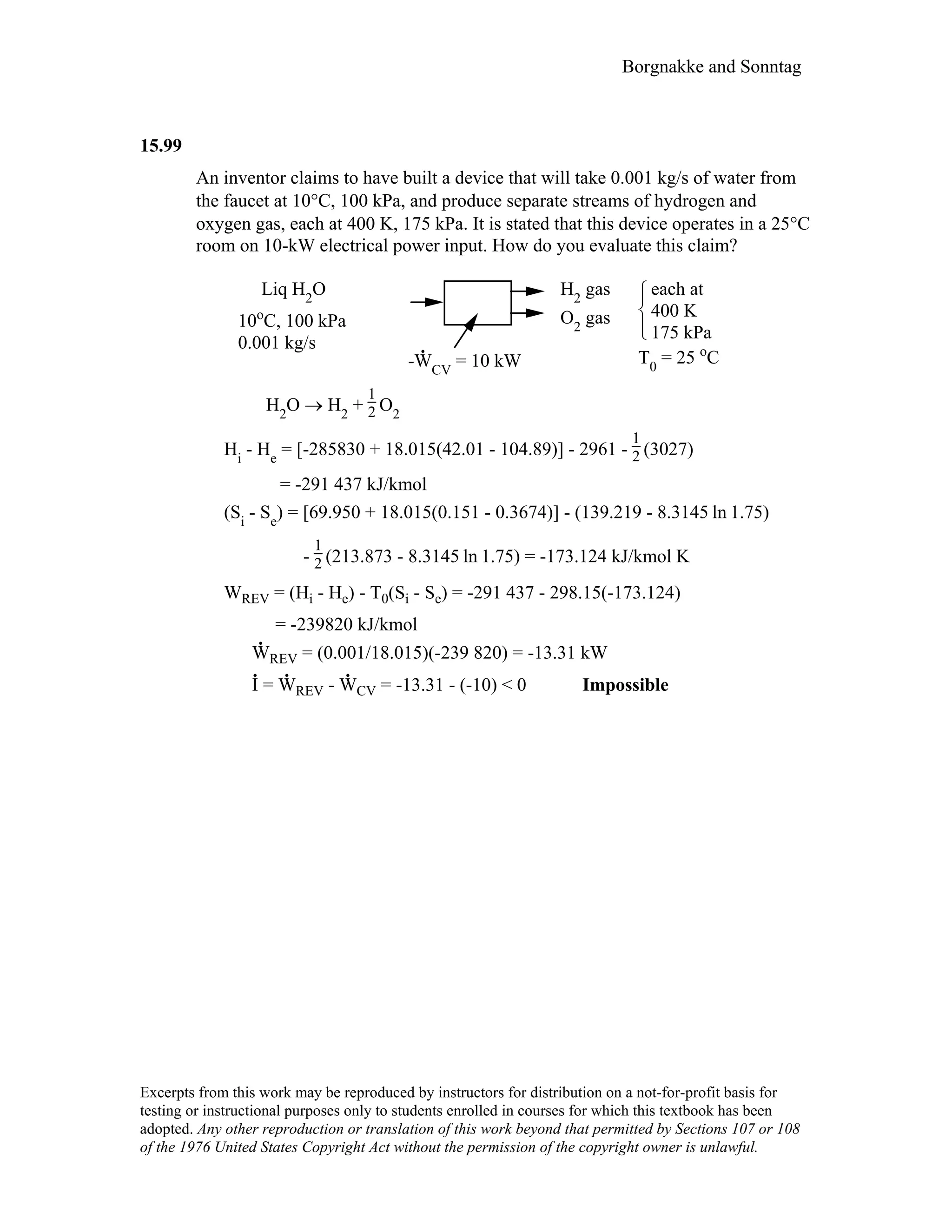 Thermodynamic solutions