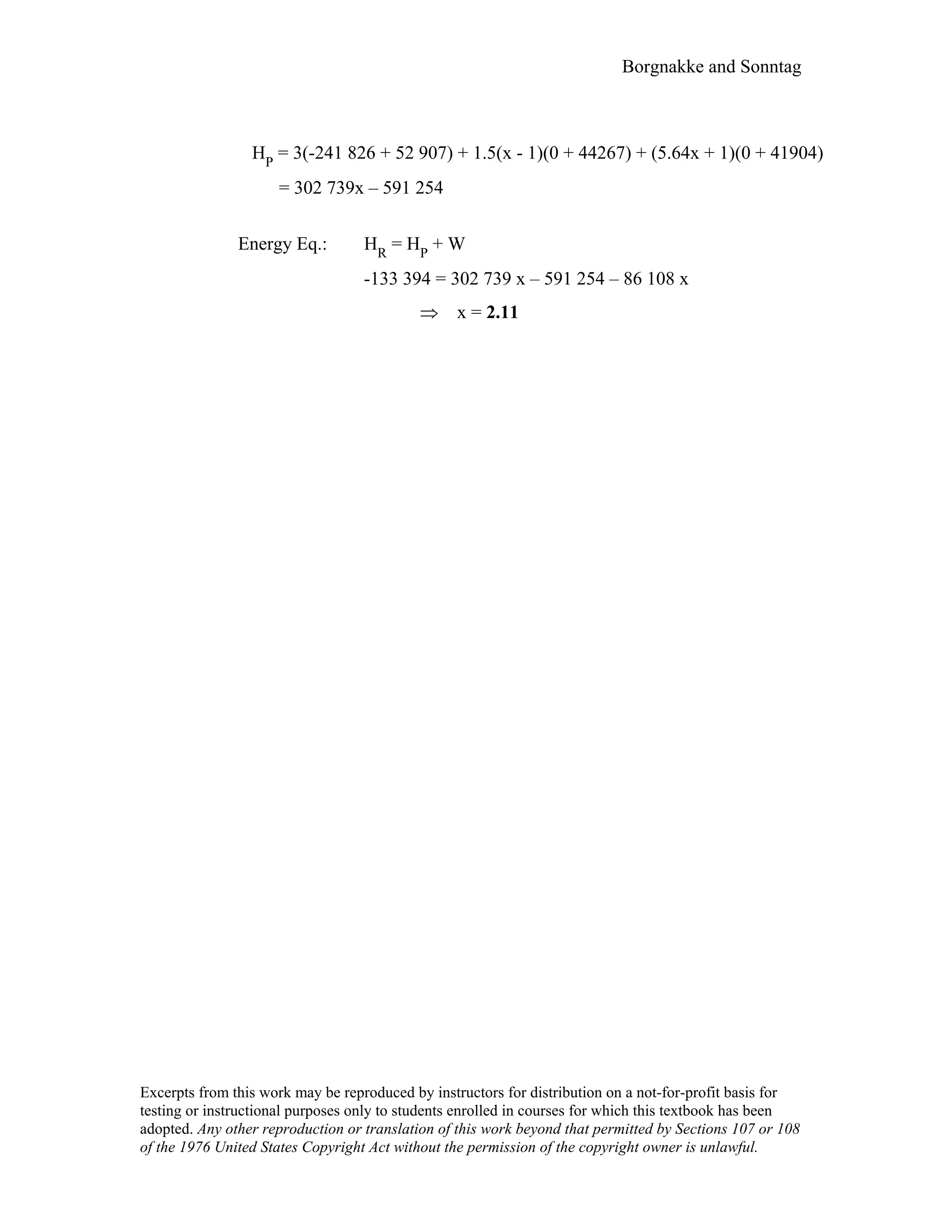 Thermodynamic solutions