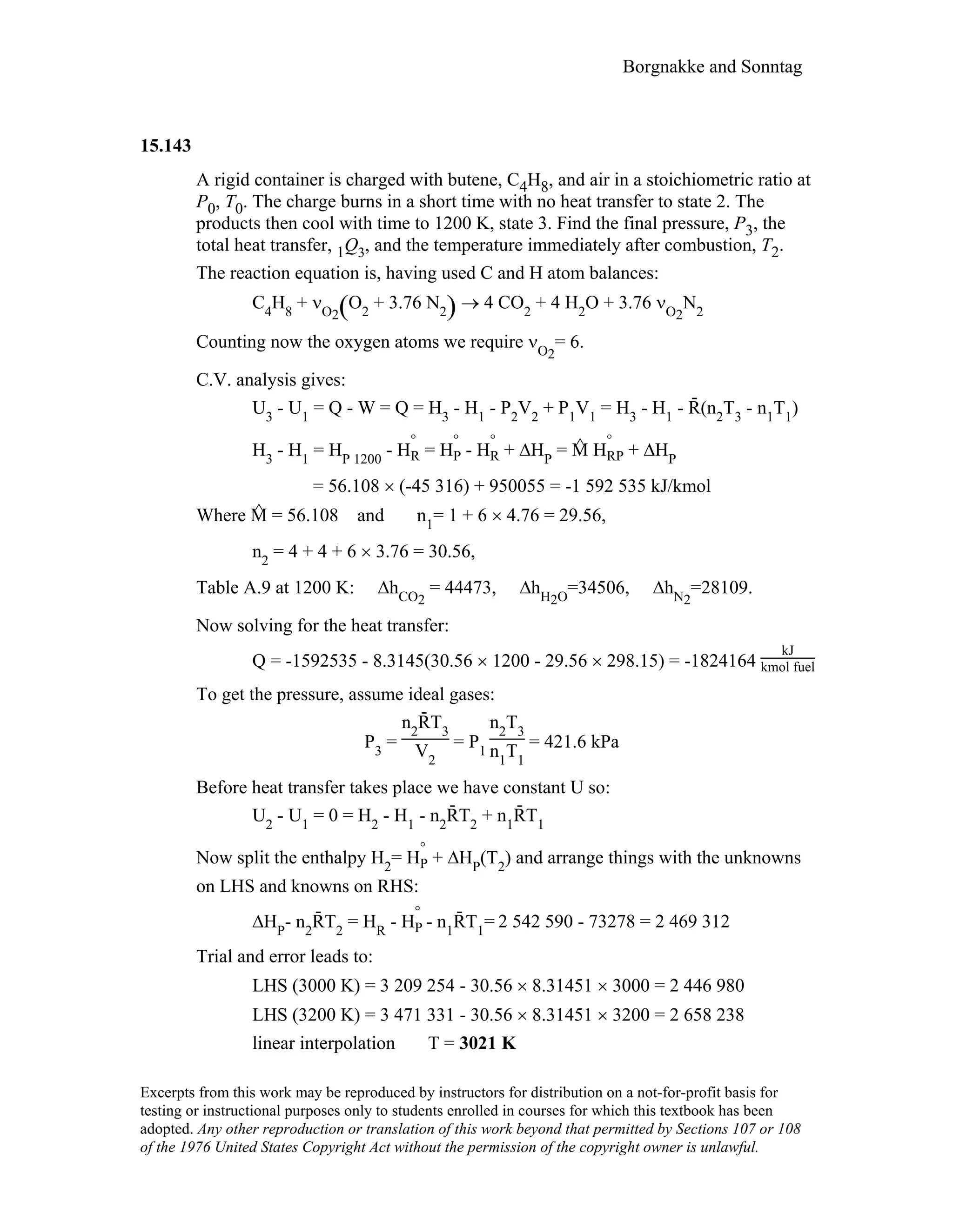 Thermodynamic solutions