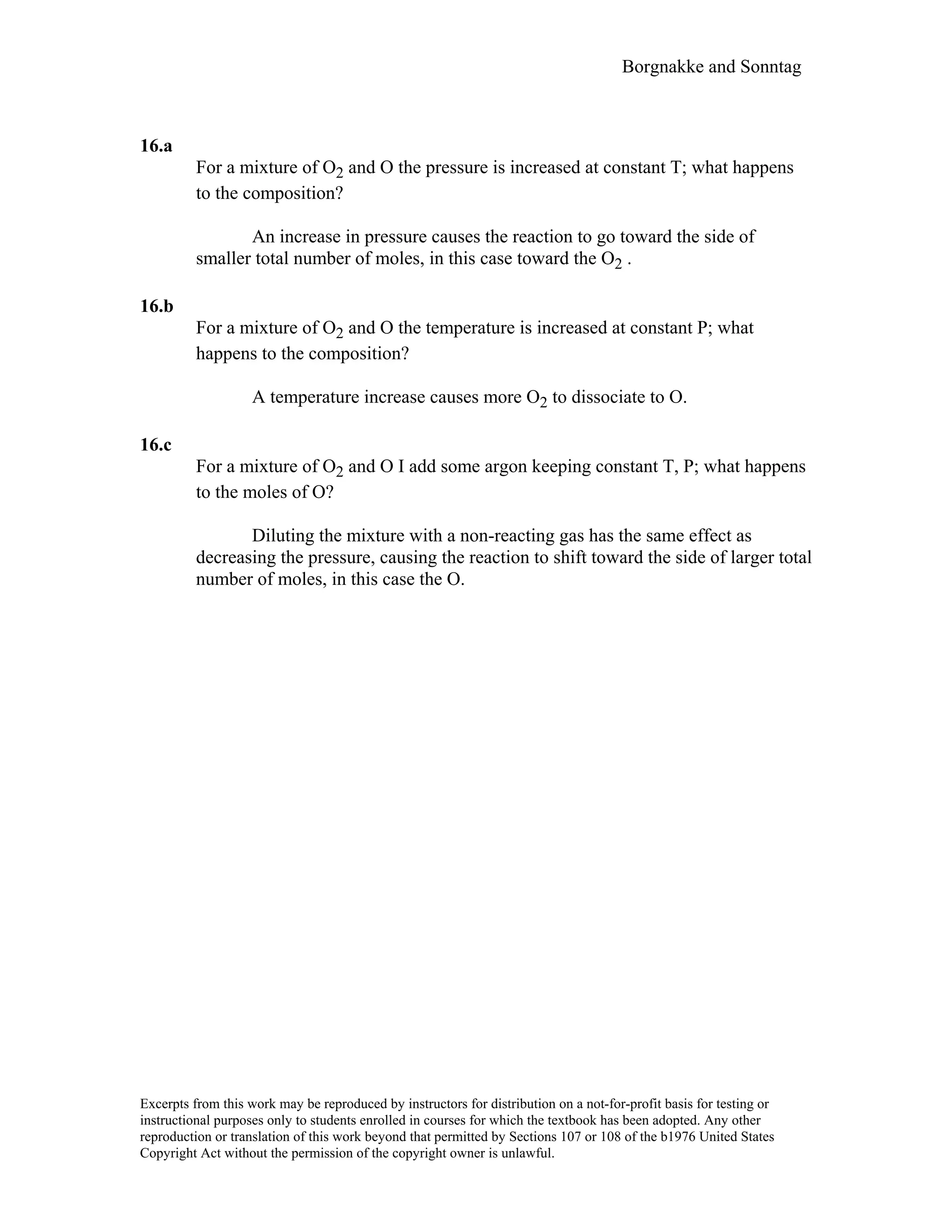 Thermodynamic solutions