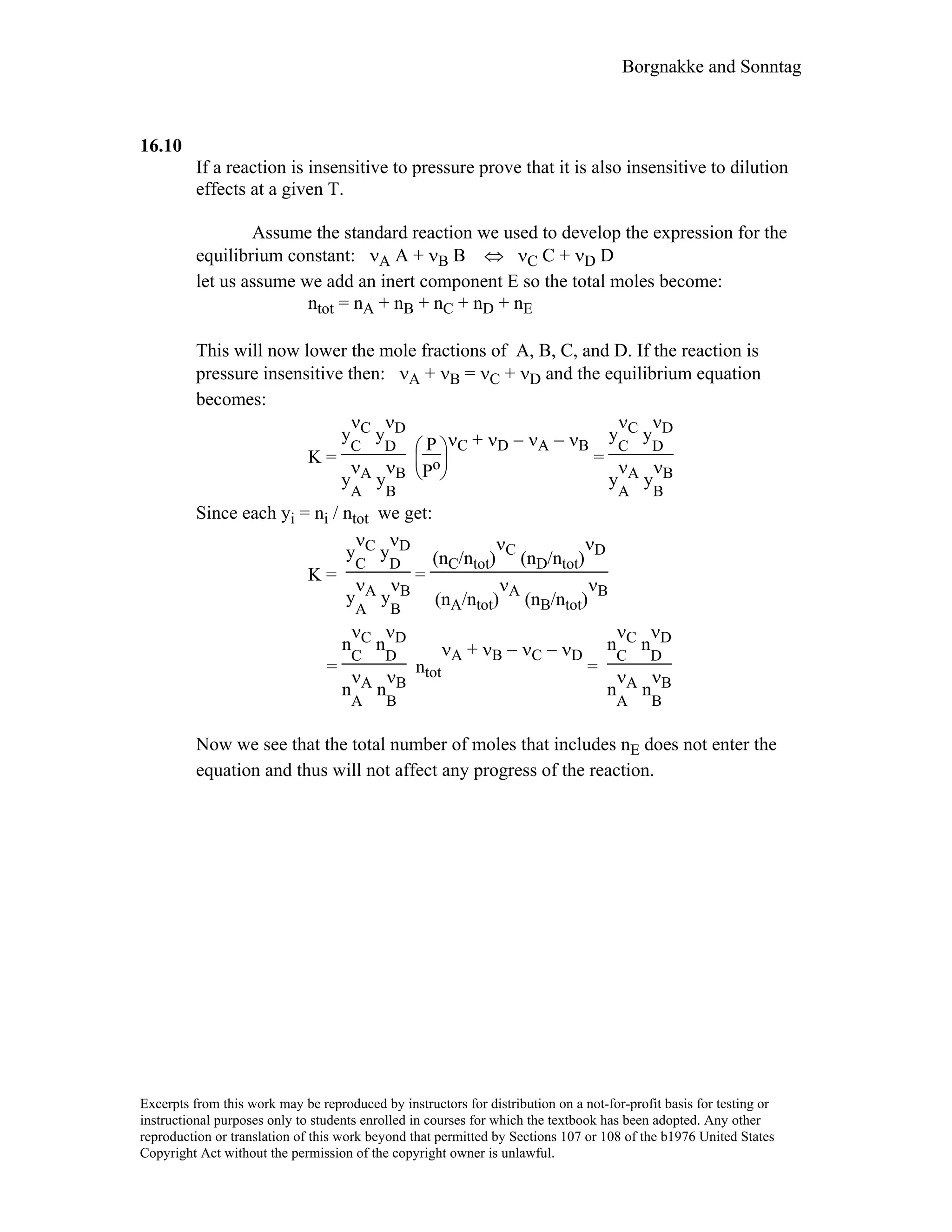 Thermodynamic solutions