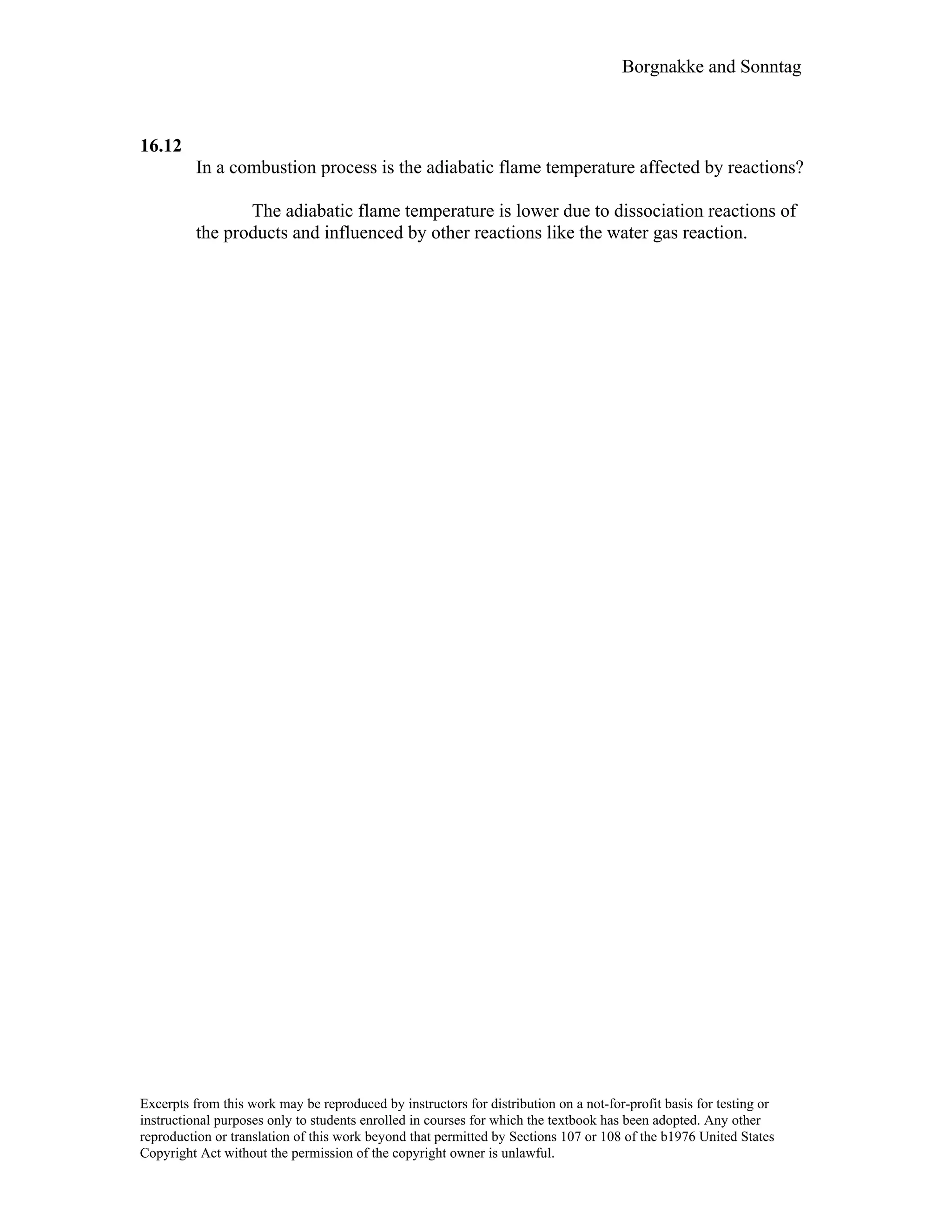 Thermodynamic solutions