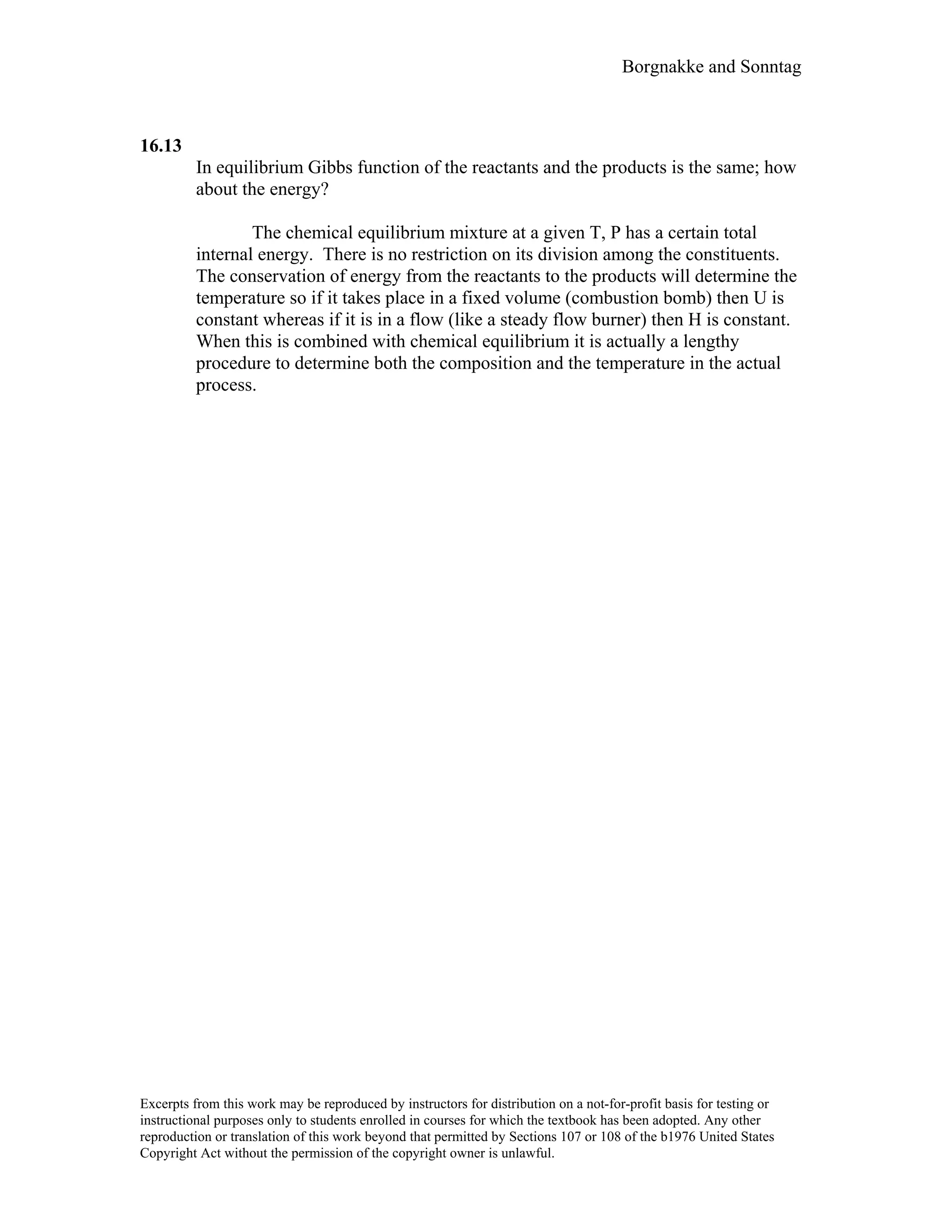 Thermodynamic solutions