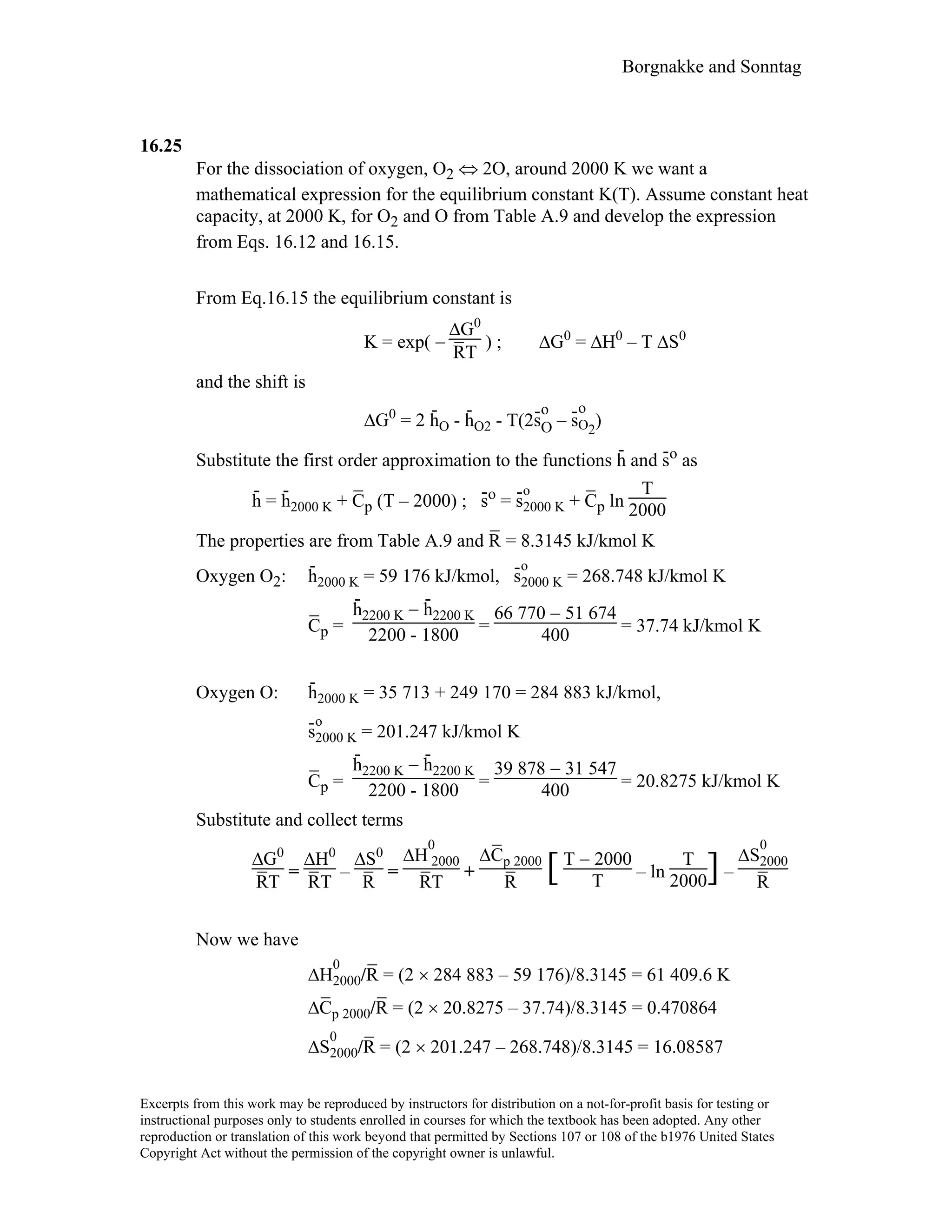 Thermodynamic solutions