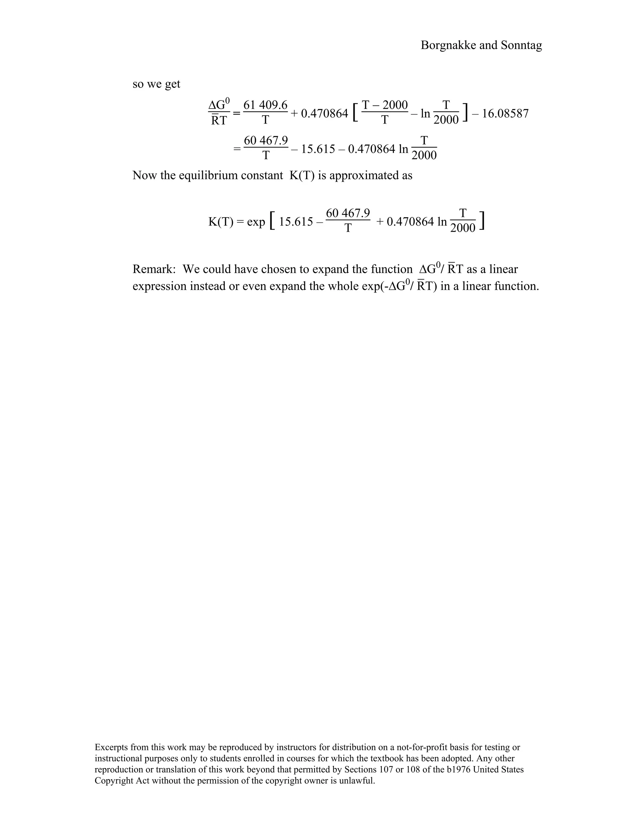 Thermodynamic solutions