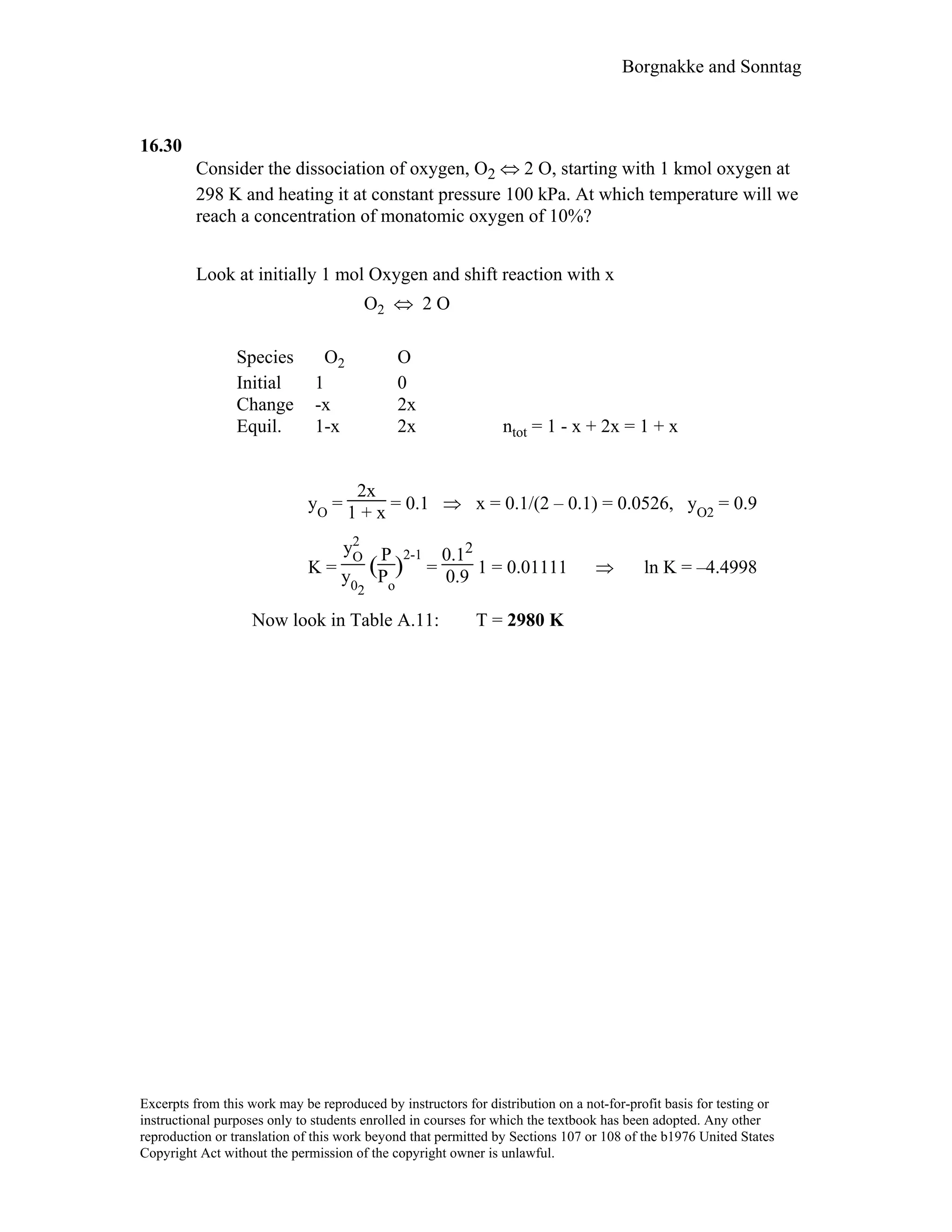 Thermodynamic solutions