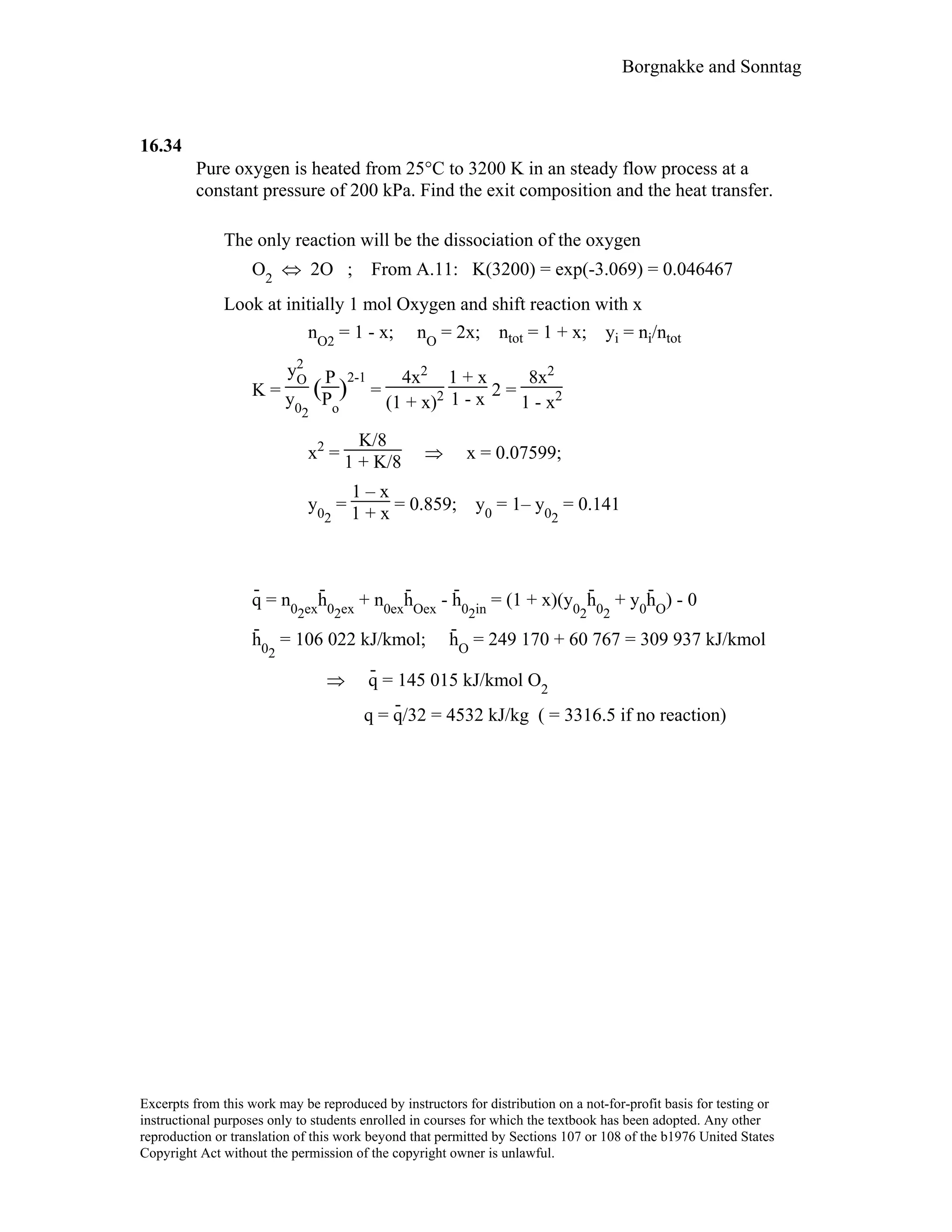 Thermodynamic solutions